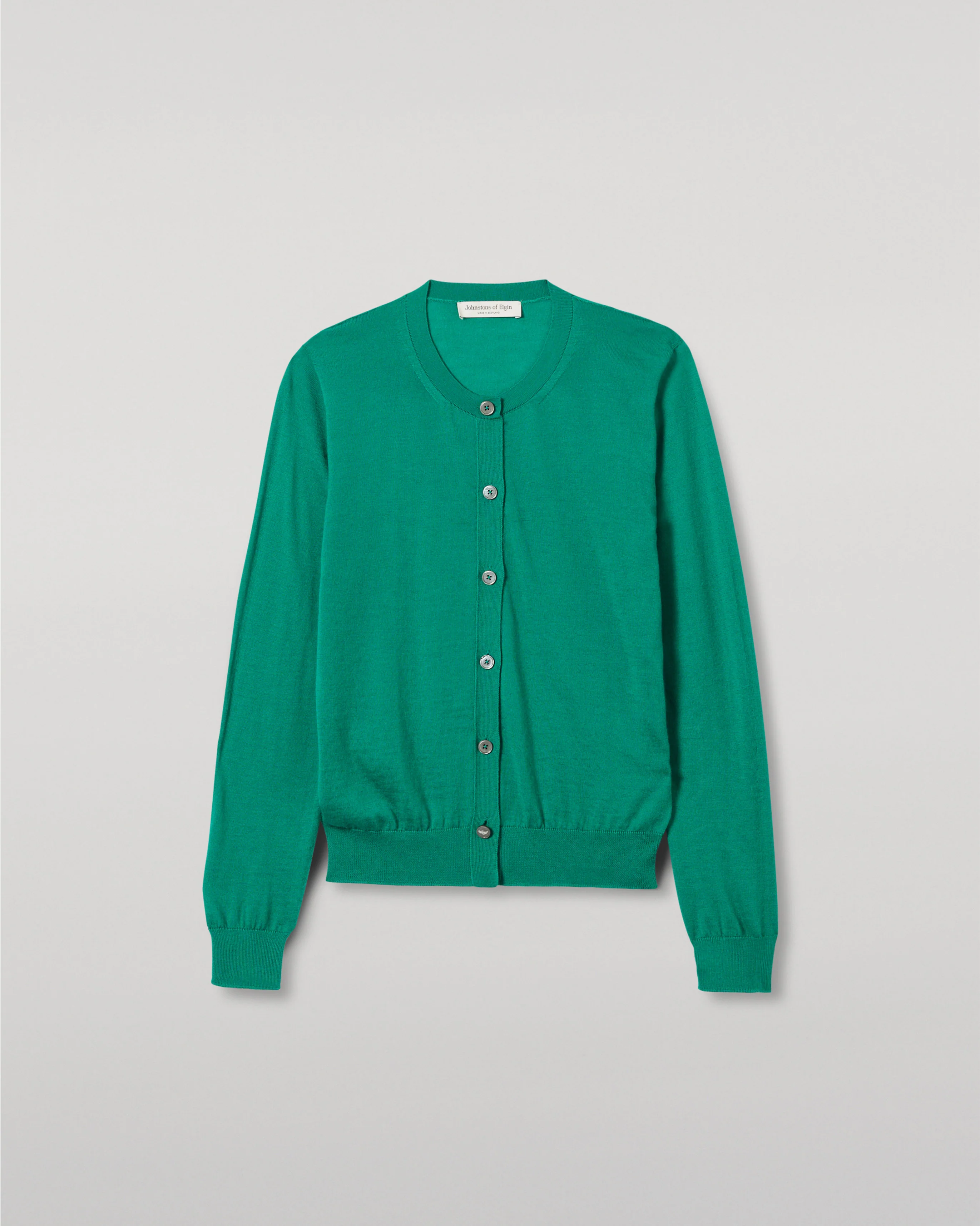 Honor Bright Green Superfine Cashmere Cardigan - Image 2