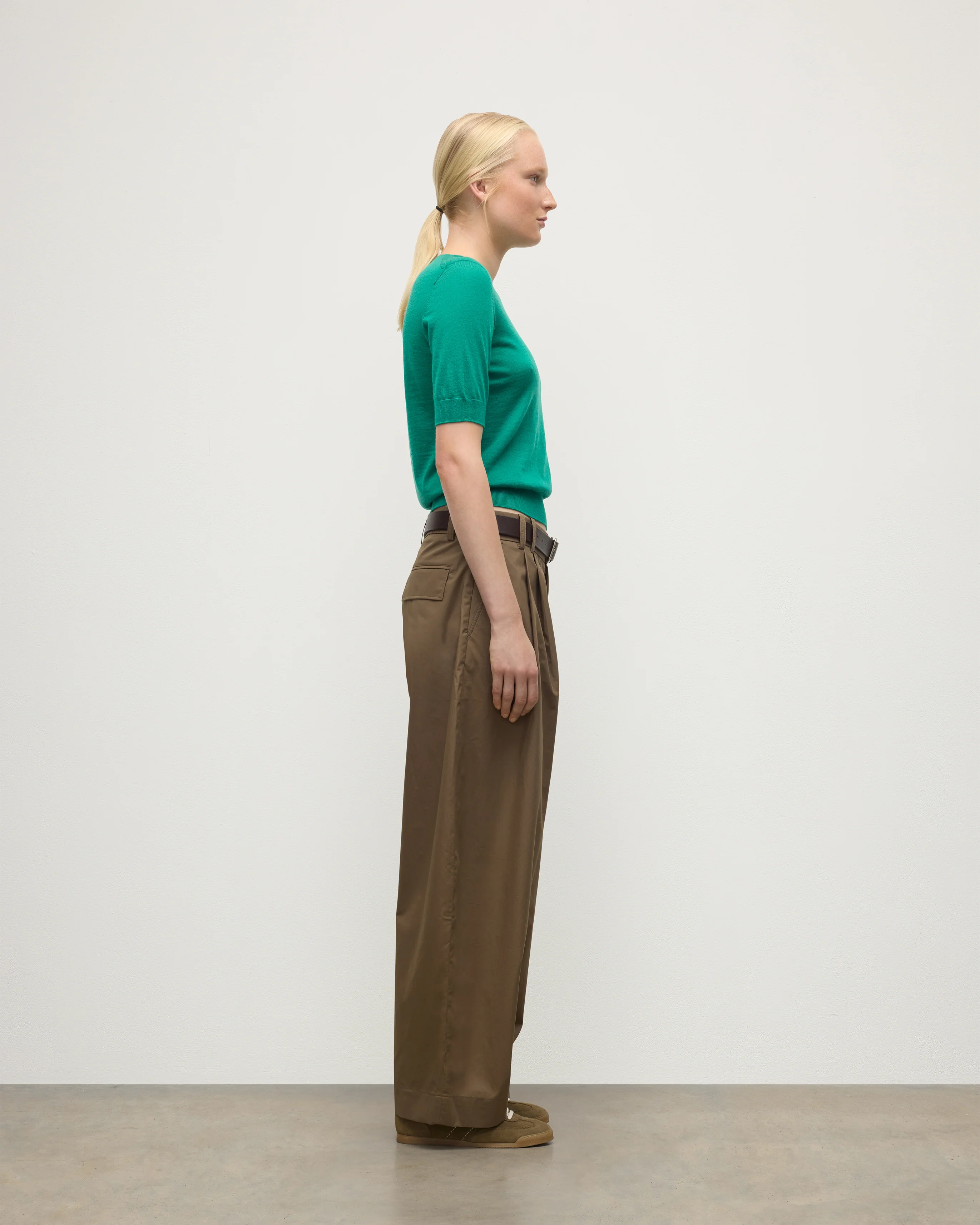 Honor Bright Green Superfine Cashmere T-Shirt - Image 3