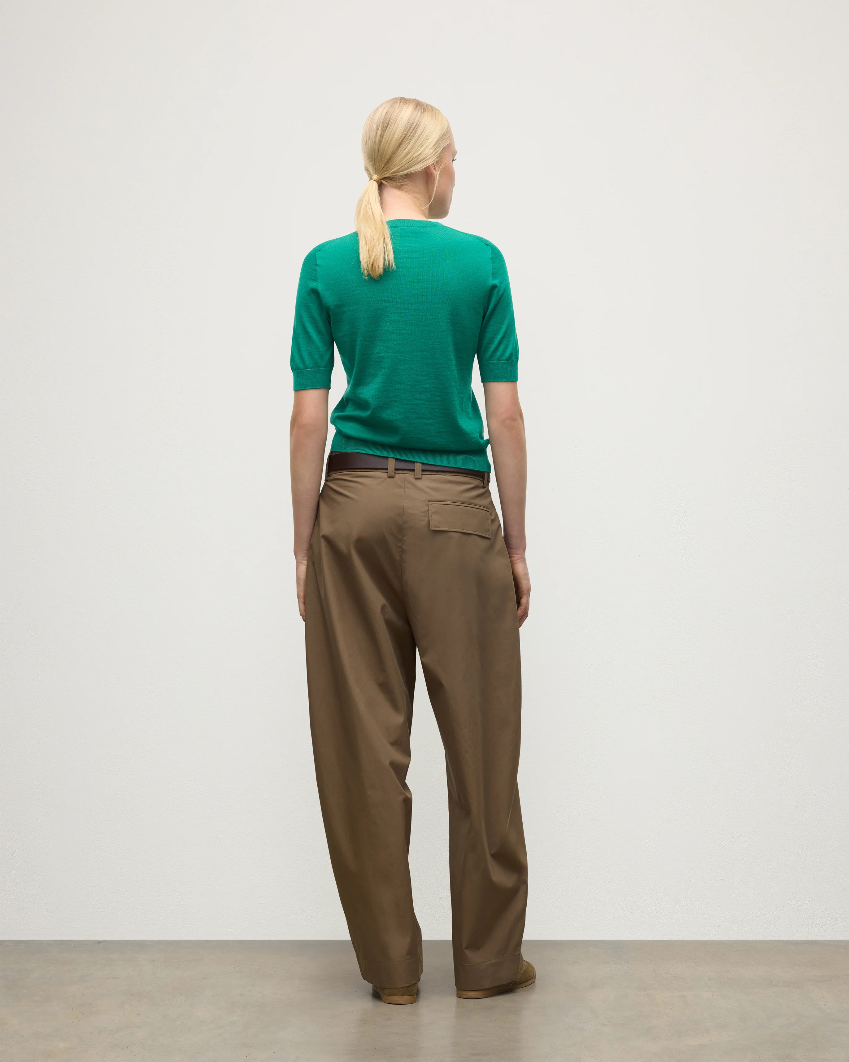 Honor Bright Green Superfine Cashmere T-Shirt - Image 4