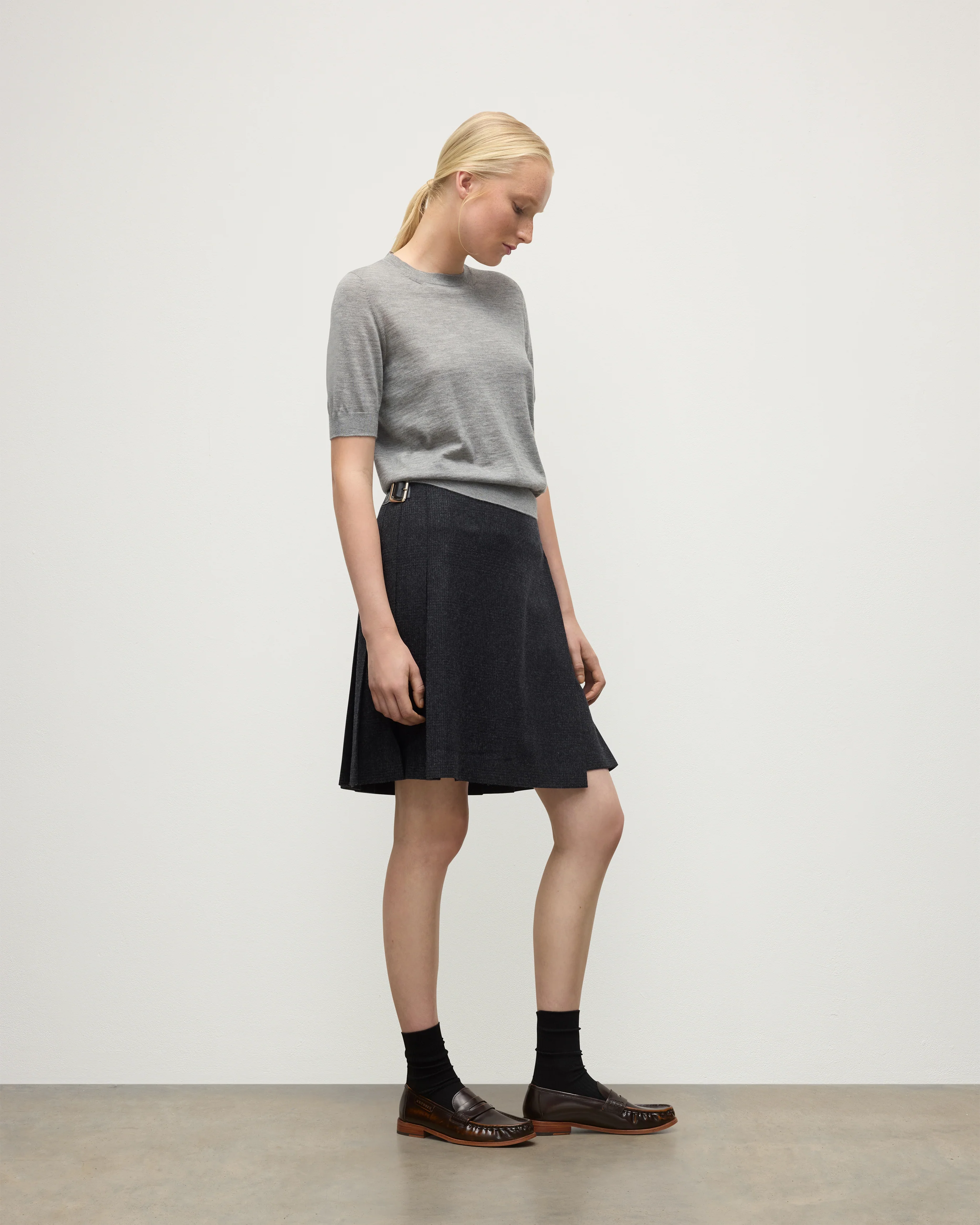 Honor Grey Superfine Cashmere T-Shirt - Image 3