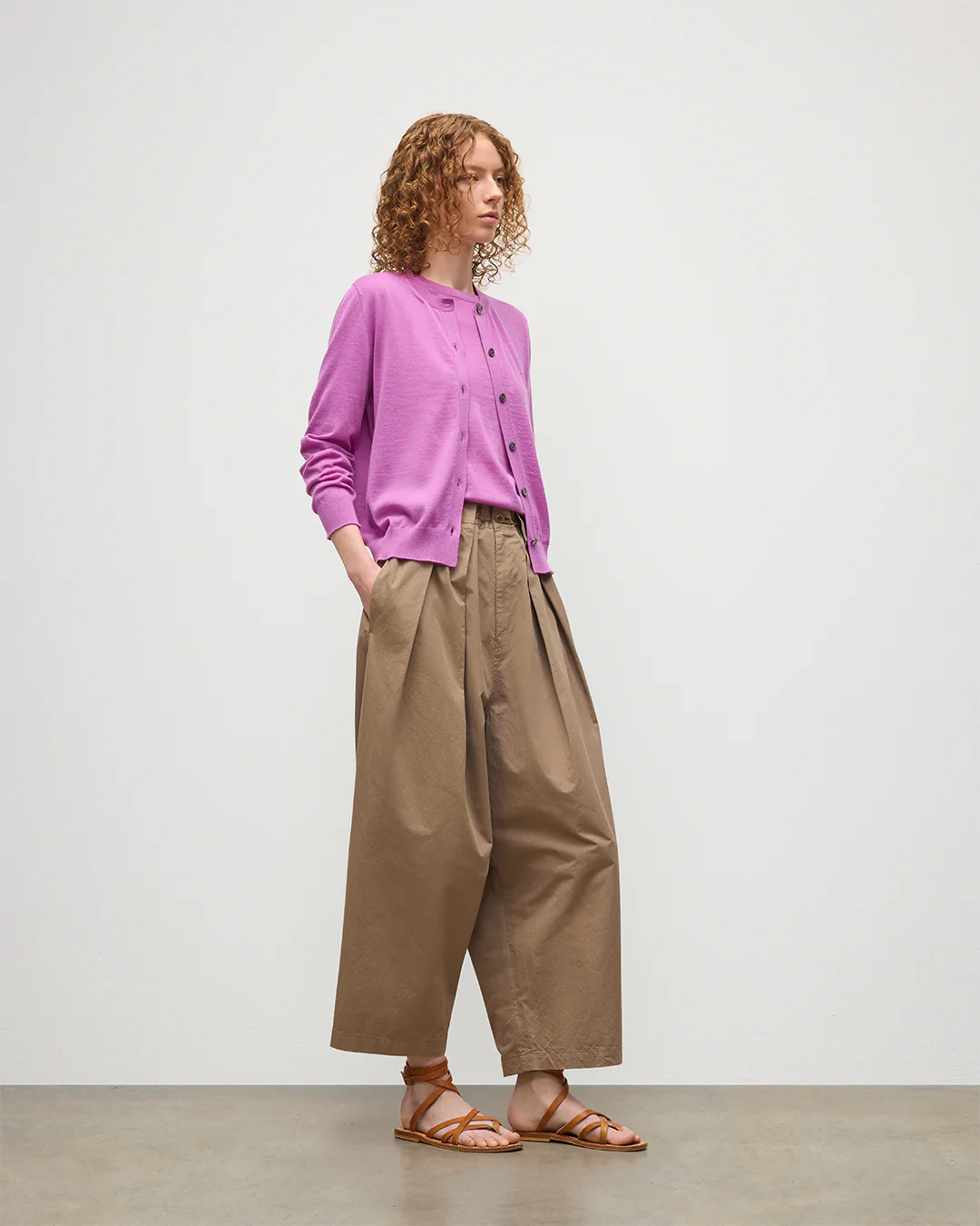 Honor Pink Superfine Cashmere Cardigan - Image 3