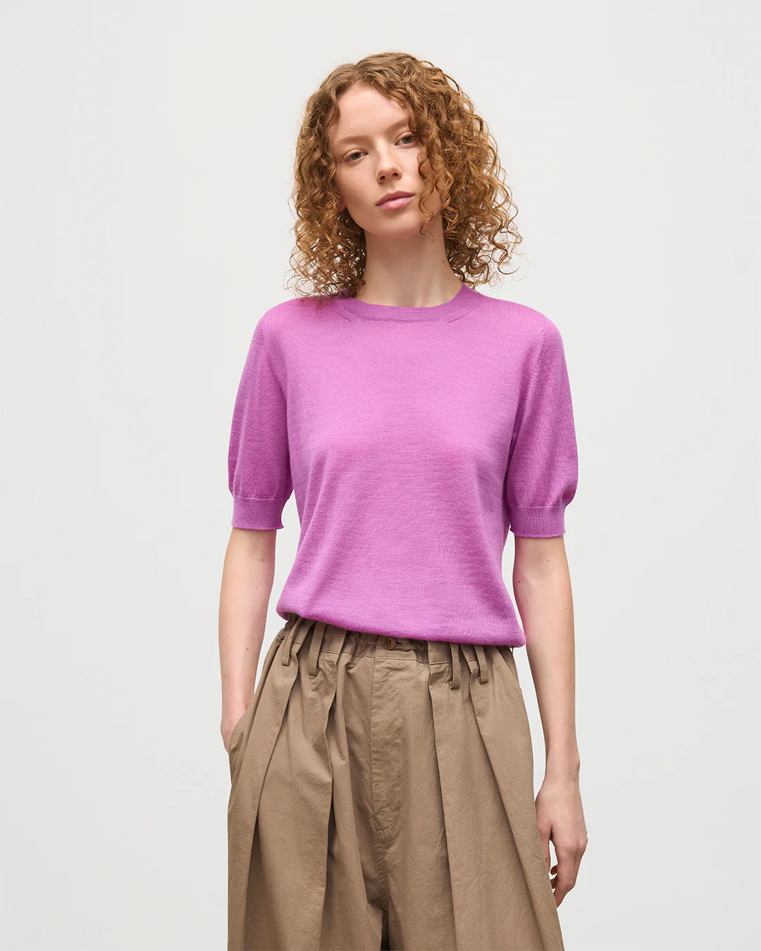 Honor Pink Superfine Cashmere T-Shirt - Image 5