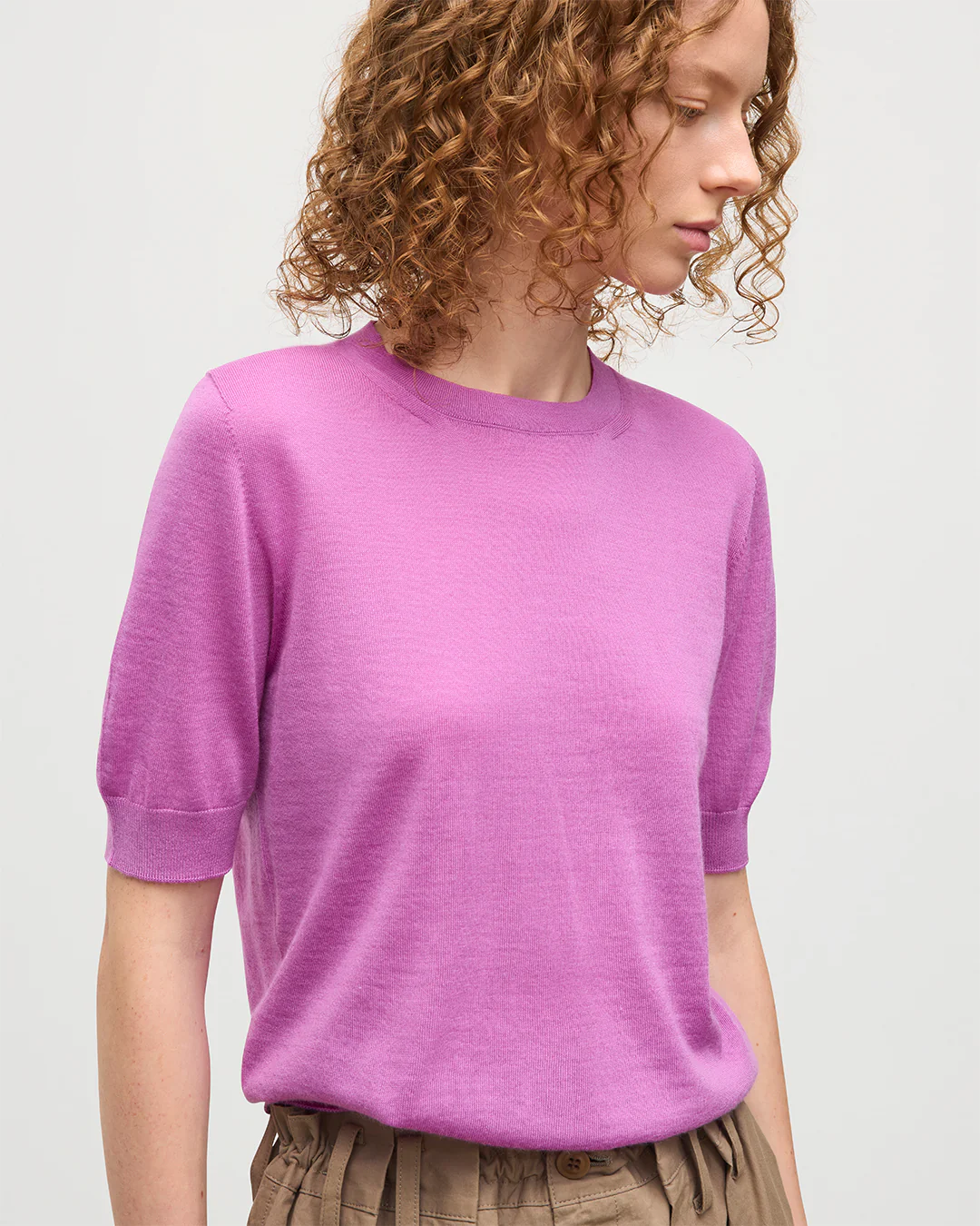 Honor Pink Superfine Cashmere T-Shirt - Image 6