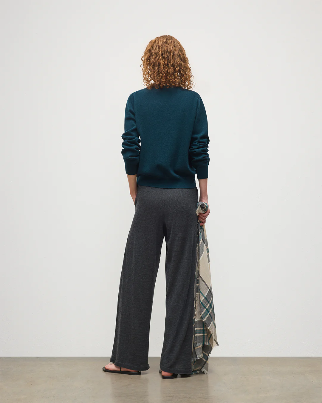 Ina Dark Grey Merino Trousers - Image 4