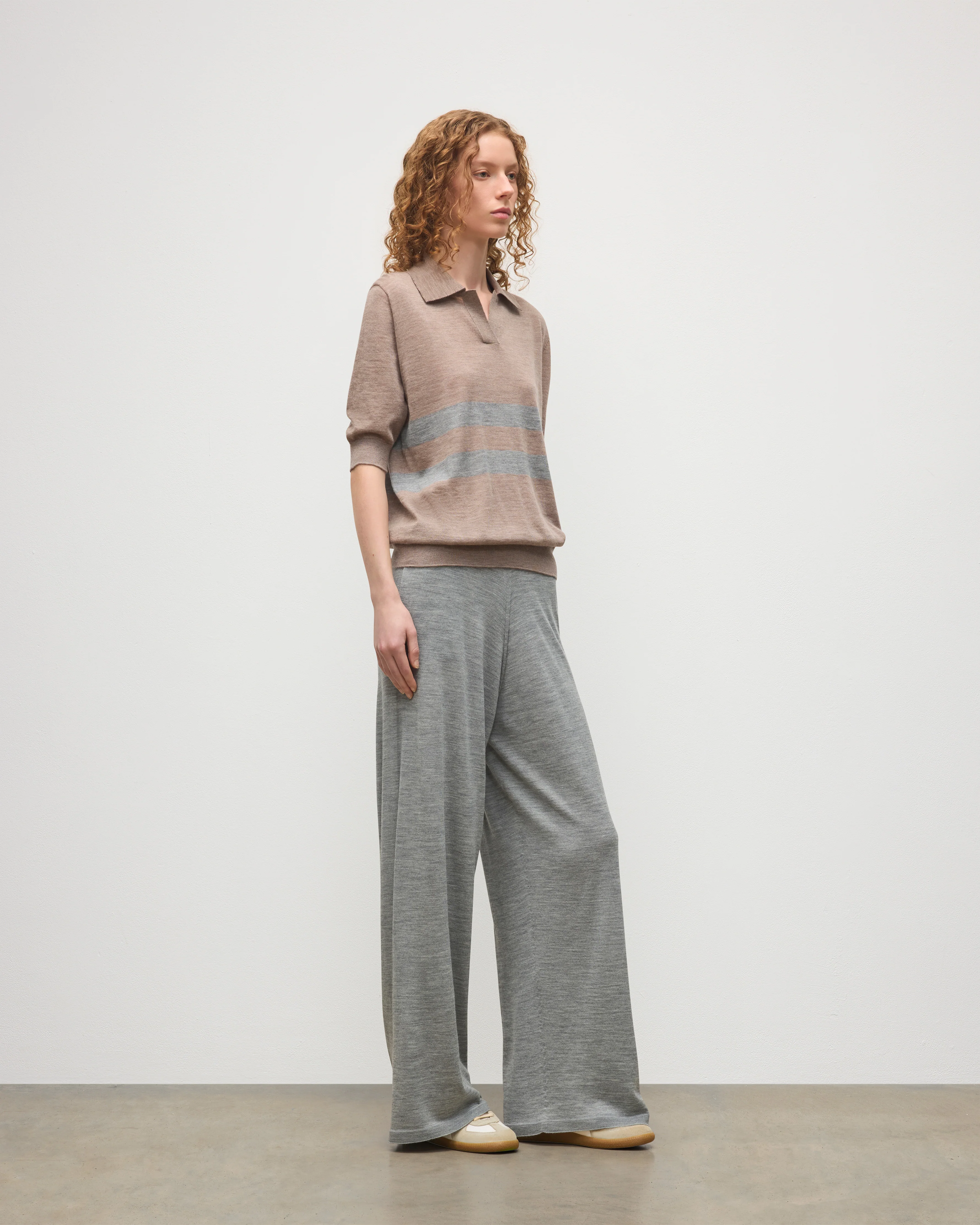 Ina Grey Merino Trousers - Image 3