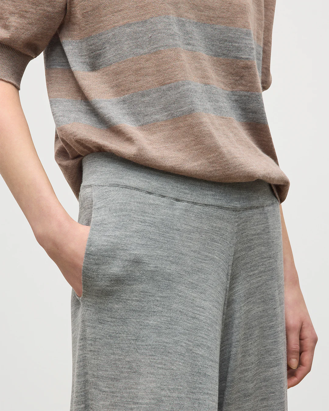 Ina Grey Merino Trousers - Image 5