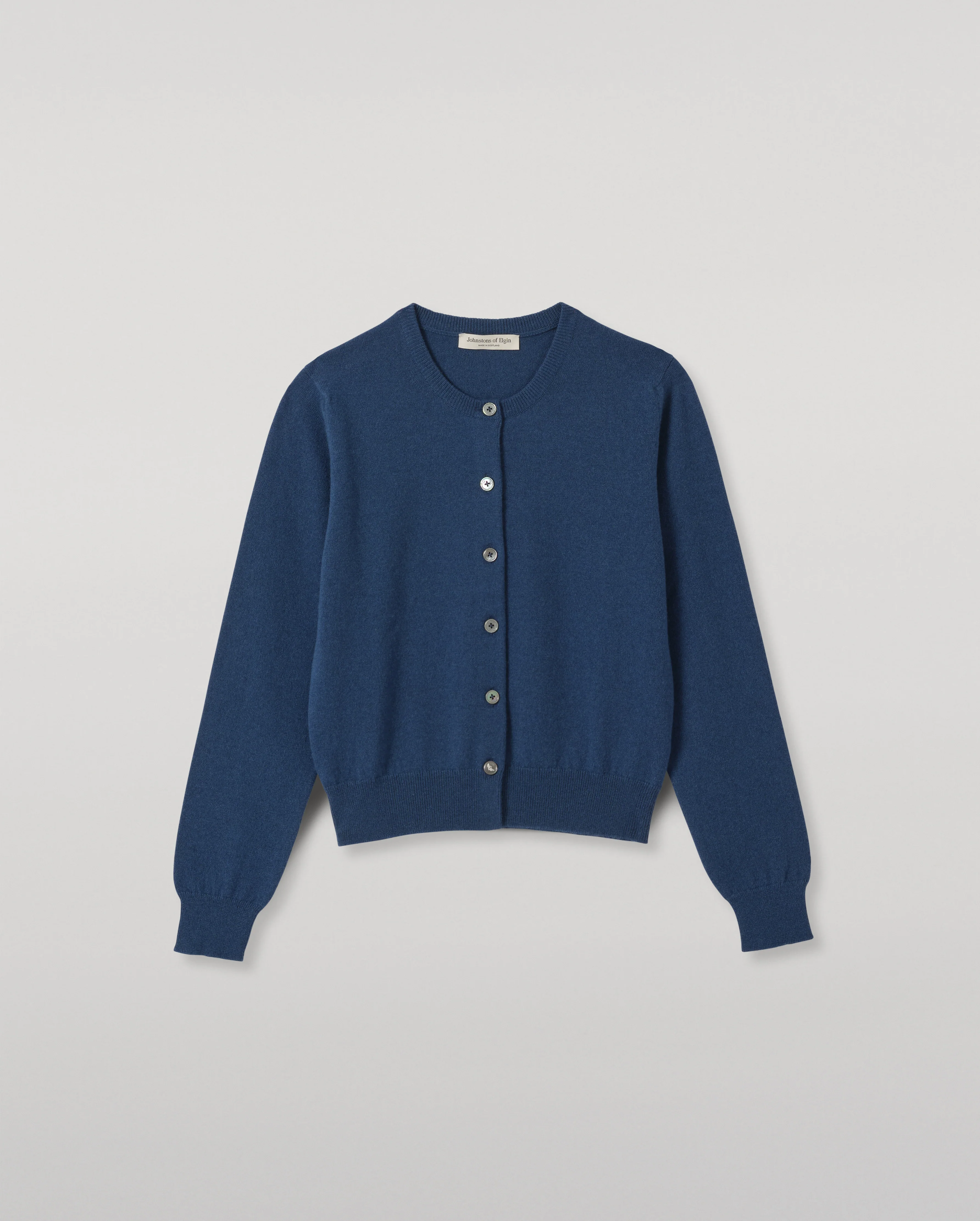 Iris Classic Blue Cashmere Cardigan - Image 2