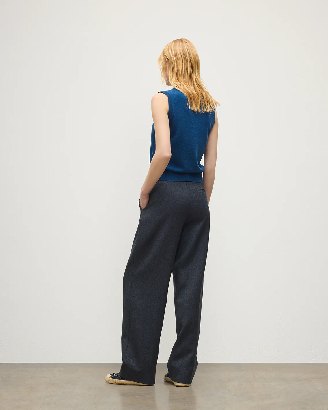 Iris Classic Blue Cashmere Tank - Image 4
