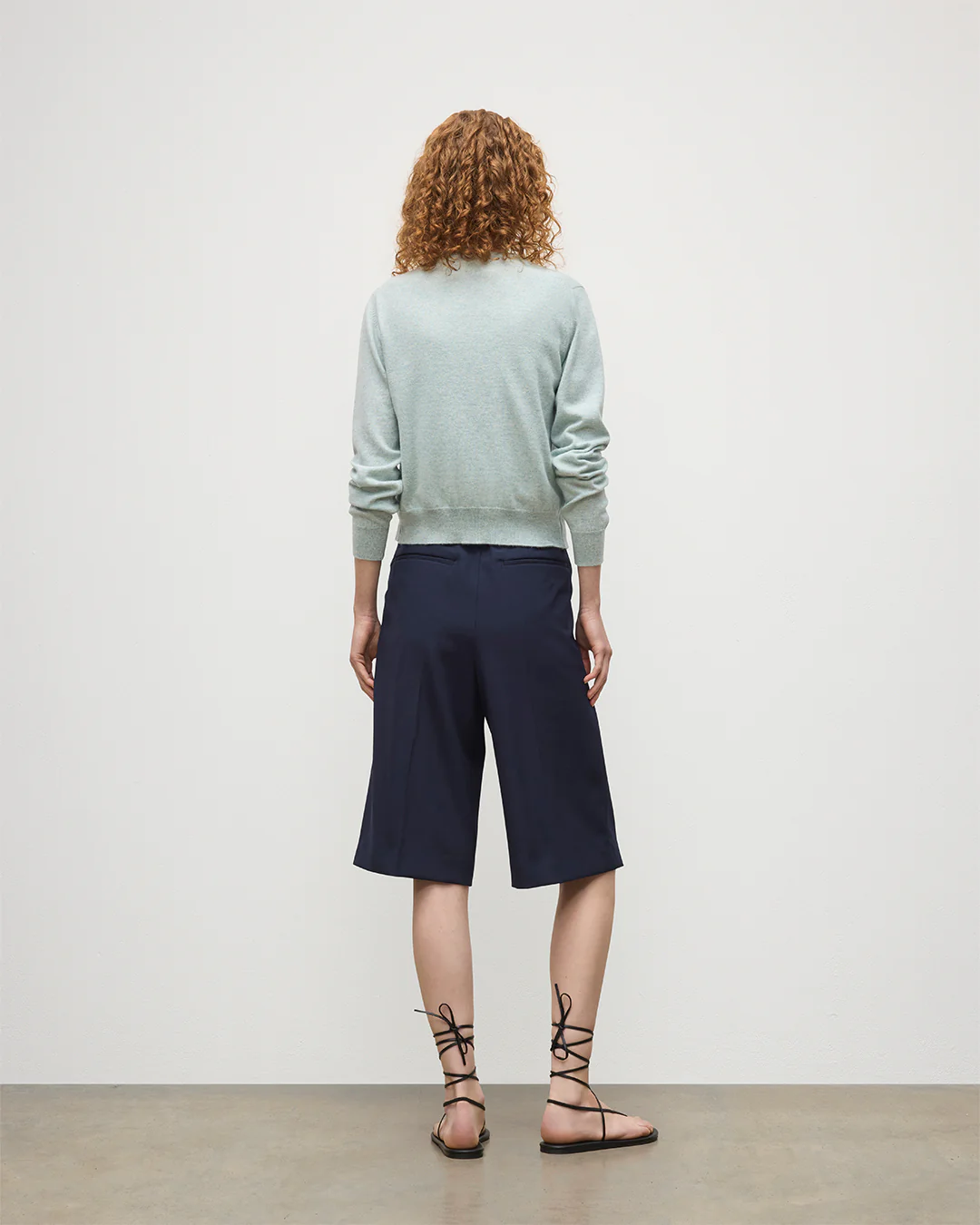 Iris Light Green Classic Cashmere Cardigan - Image 4