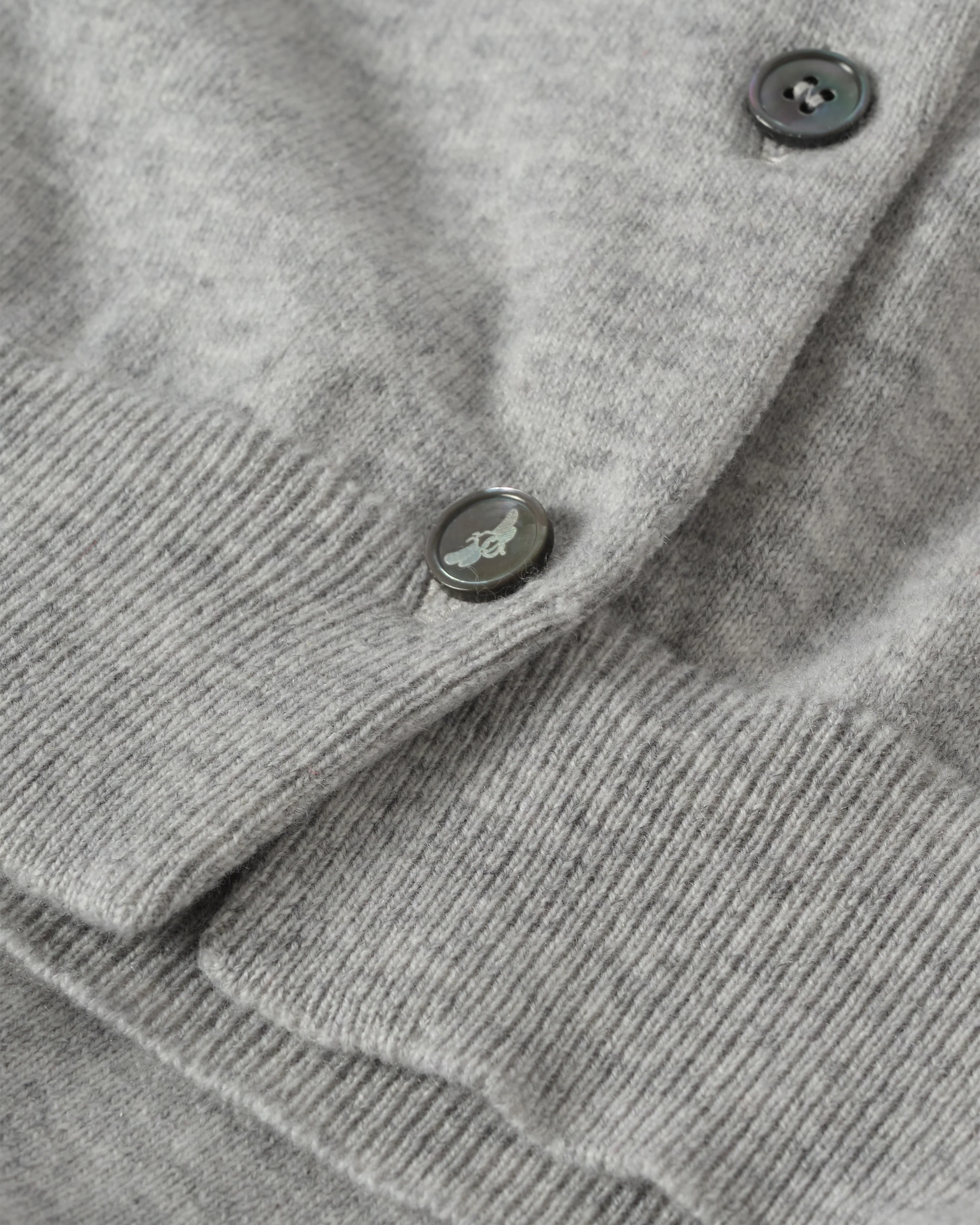 Iris Pale Grey Classic Cashmere Cardigan - Image 7