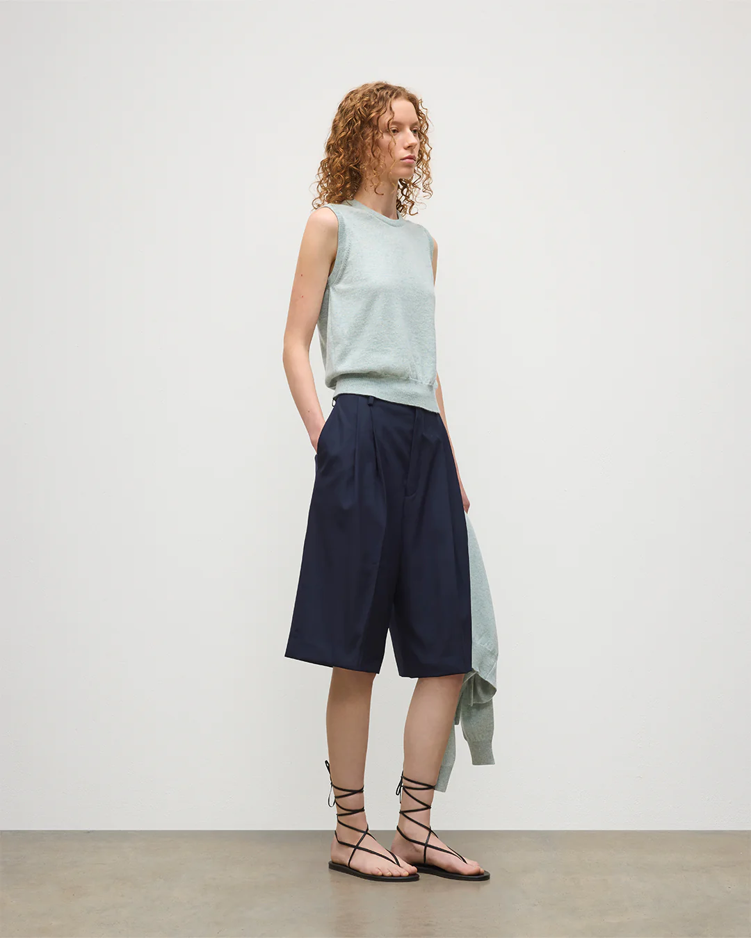 Iris Light Green Classic Cashmere Tank - Image 3