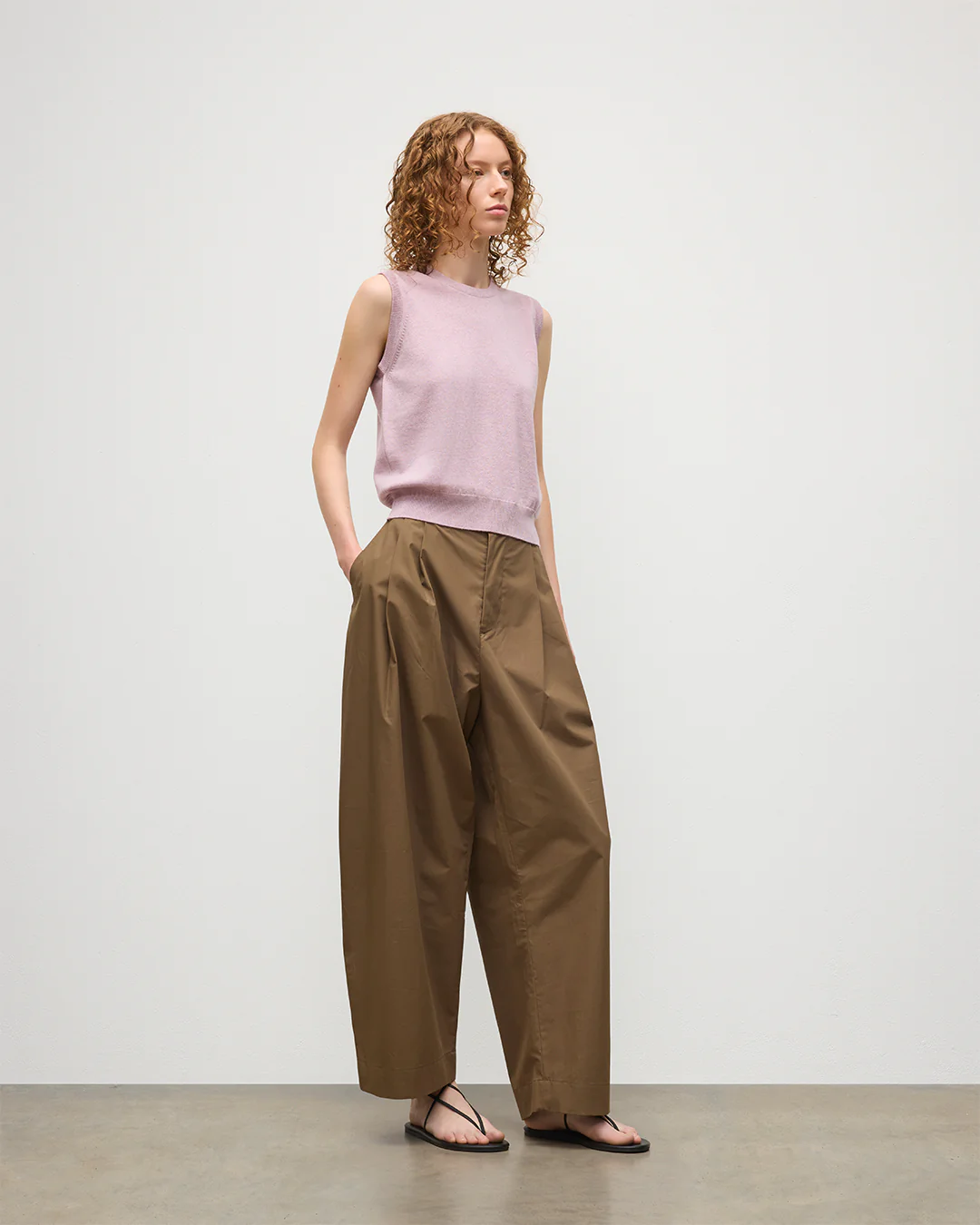 Iris Light Pink Classic Cashmere Tank - Image 3