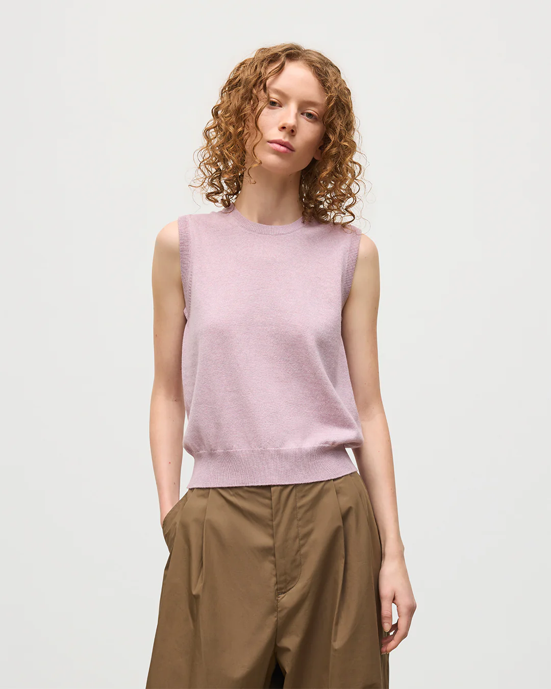 Iris Light Pink Classic Cashmere Tank - Image 5