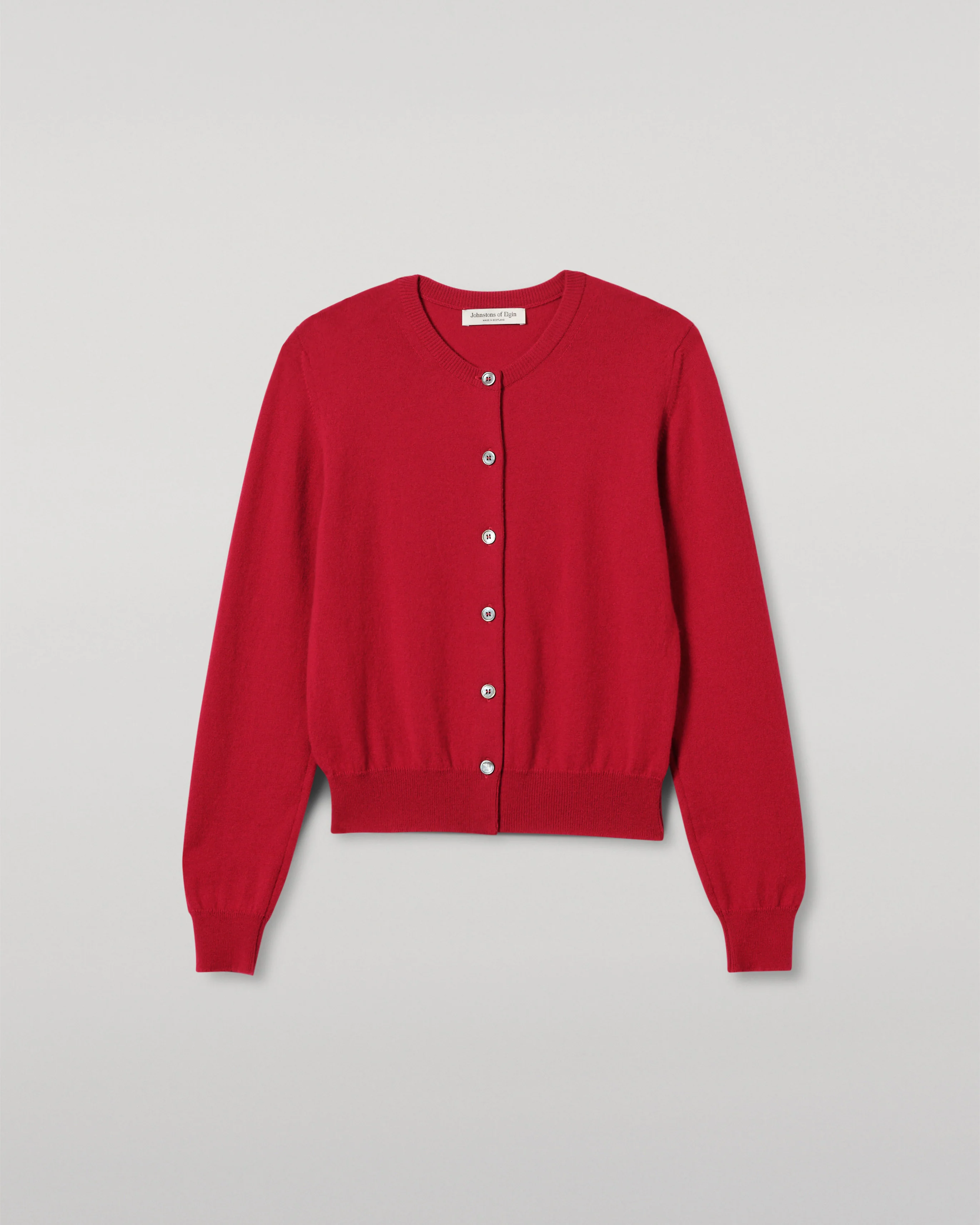 Iris Red Classic Cashmere Cardigan - Image 2