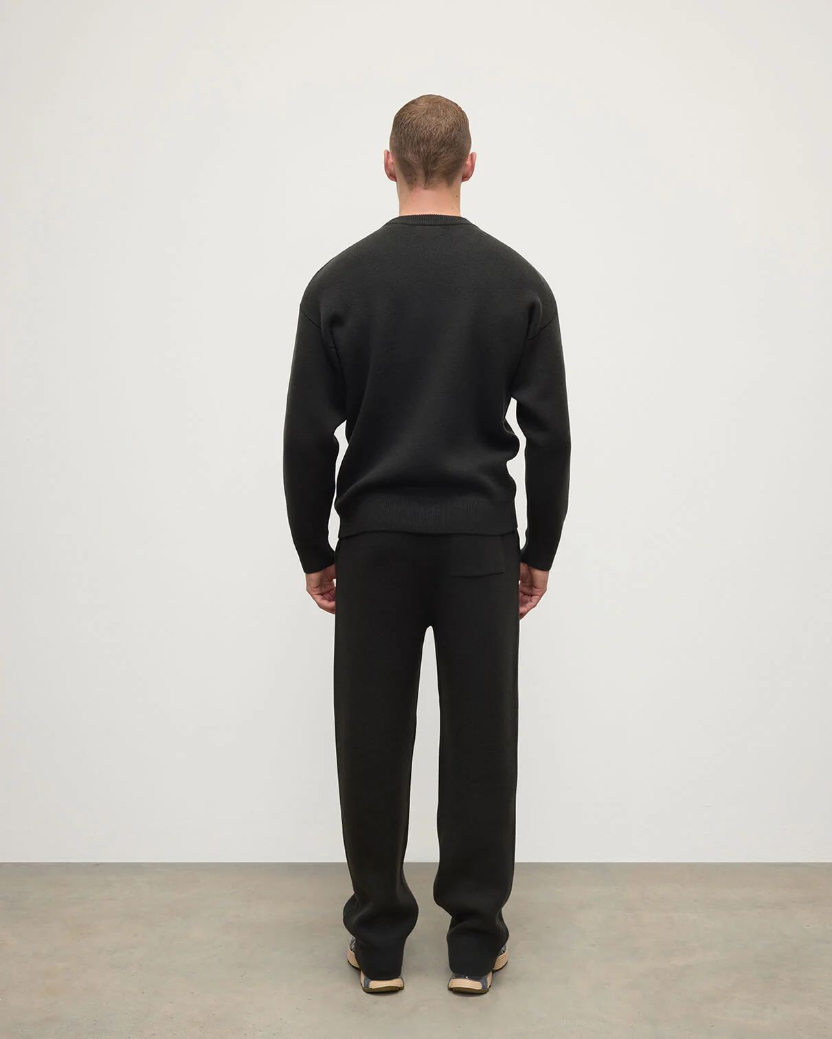 Double Faced Dark Grey Tapered Joggers - Image 4