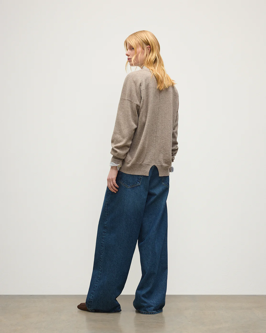 Jessie Light Brown Cashmere Cardigan - Image 4