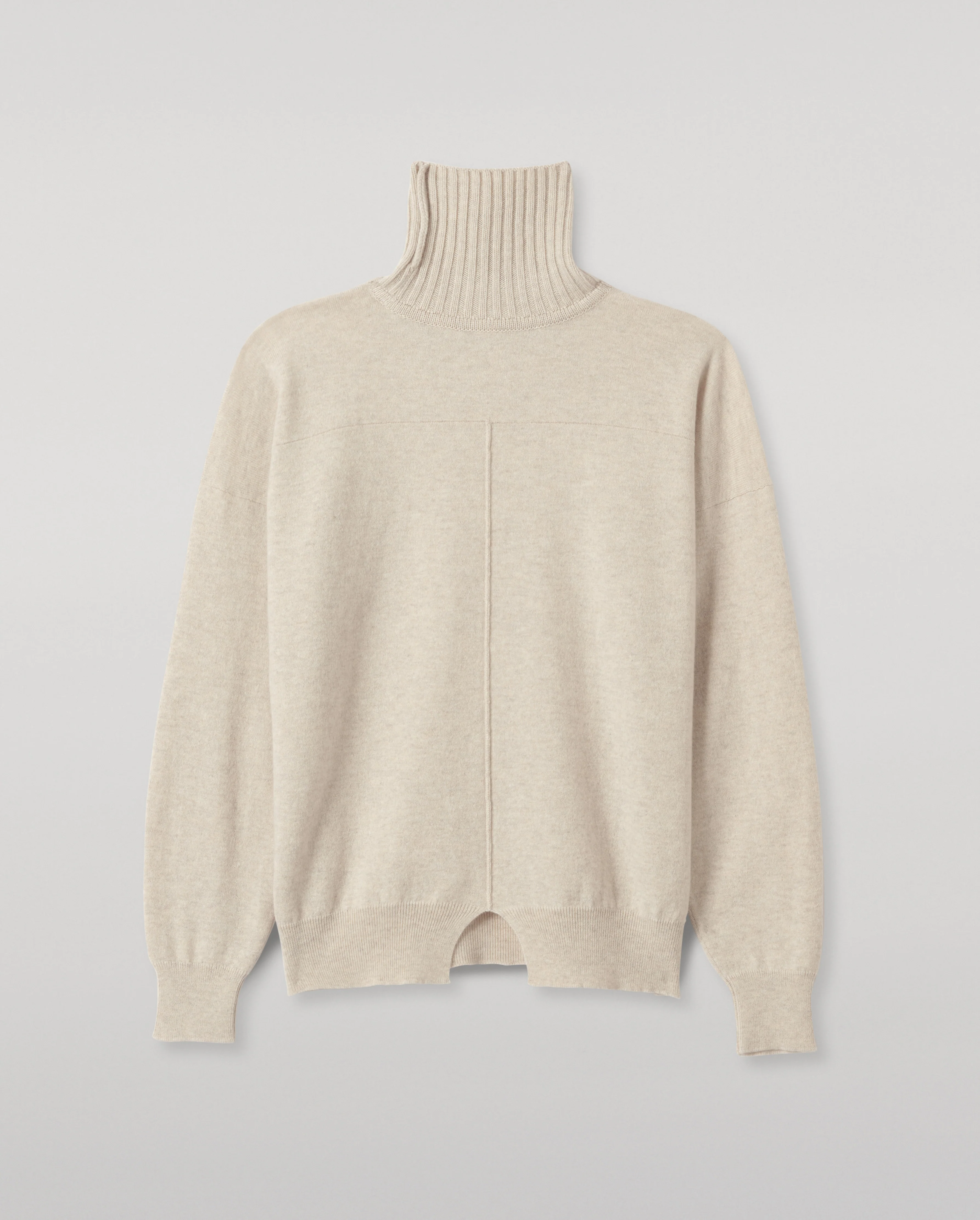 Jessie Roll Neck Natural Cashmere Jumper - Image 3