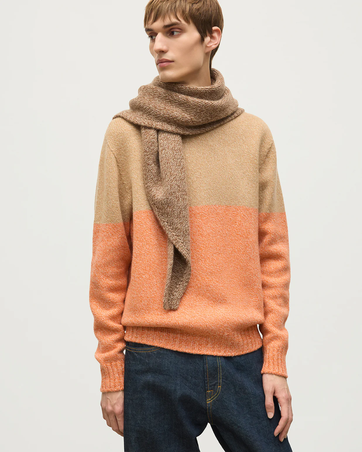 Keill Natural Marl Cashmere Triangle - Image 4