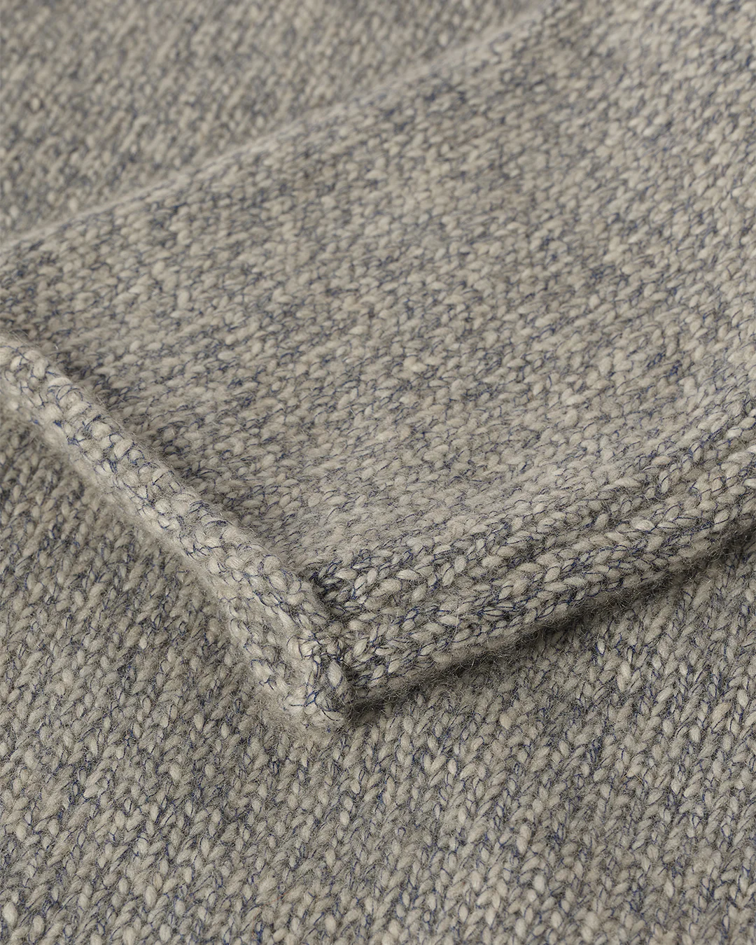 Kester Blue Marl Cashmere Funnel Neck Jumper - Image 7