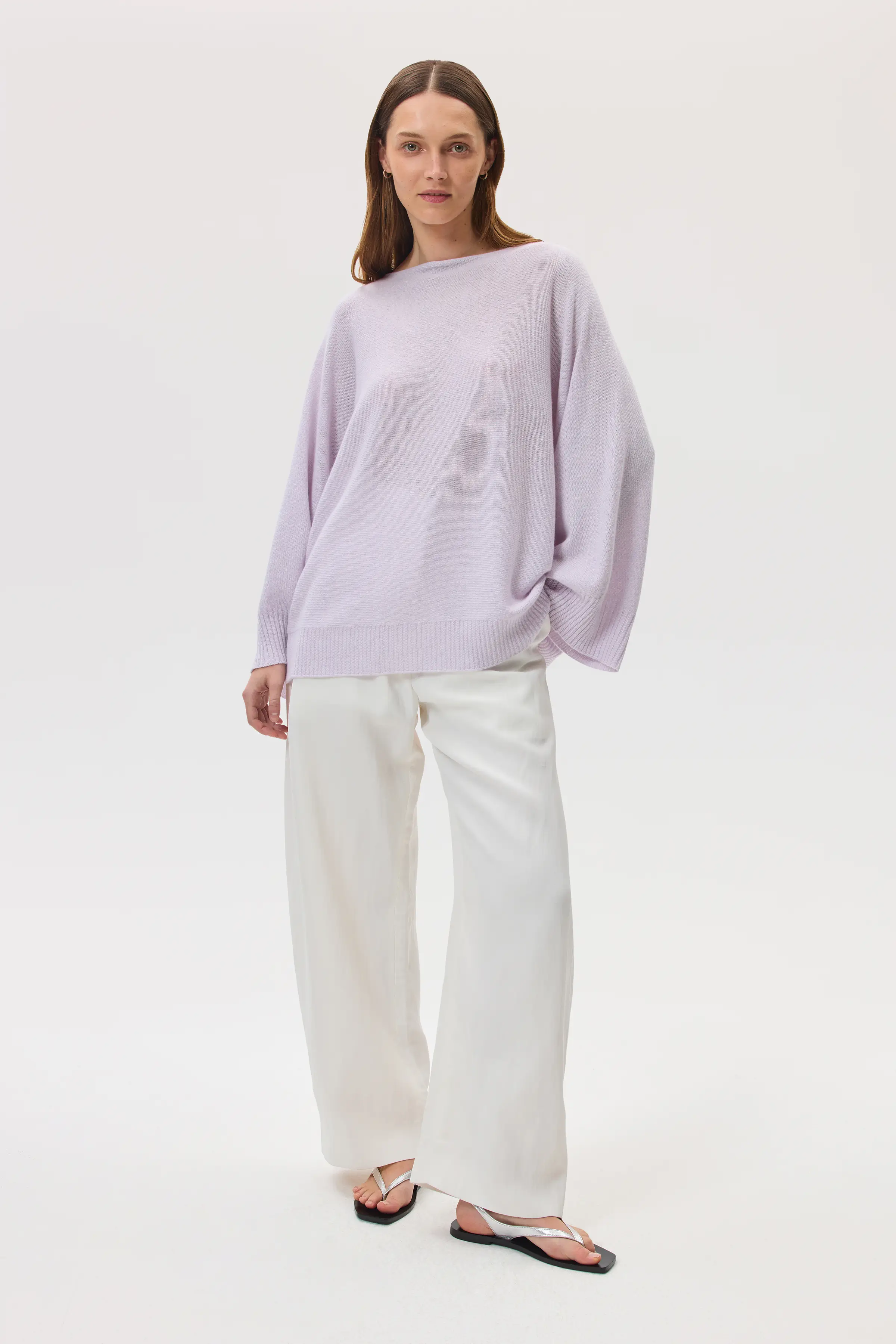 Light Purple Cashmere Cape Jumper