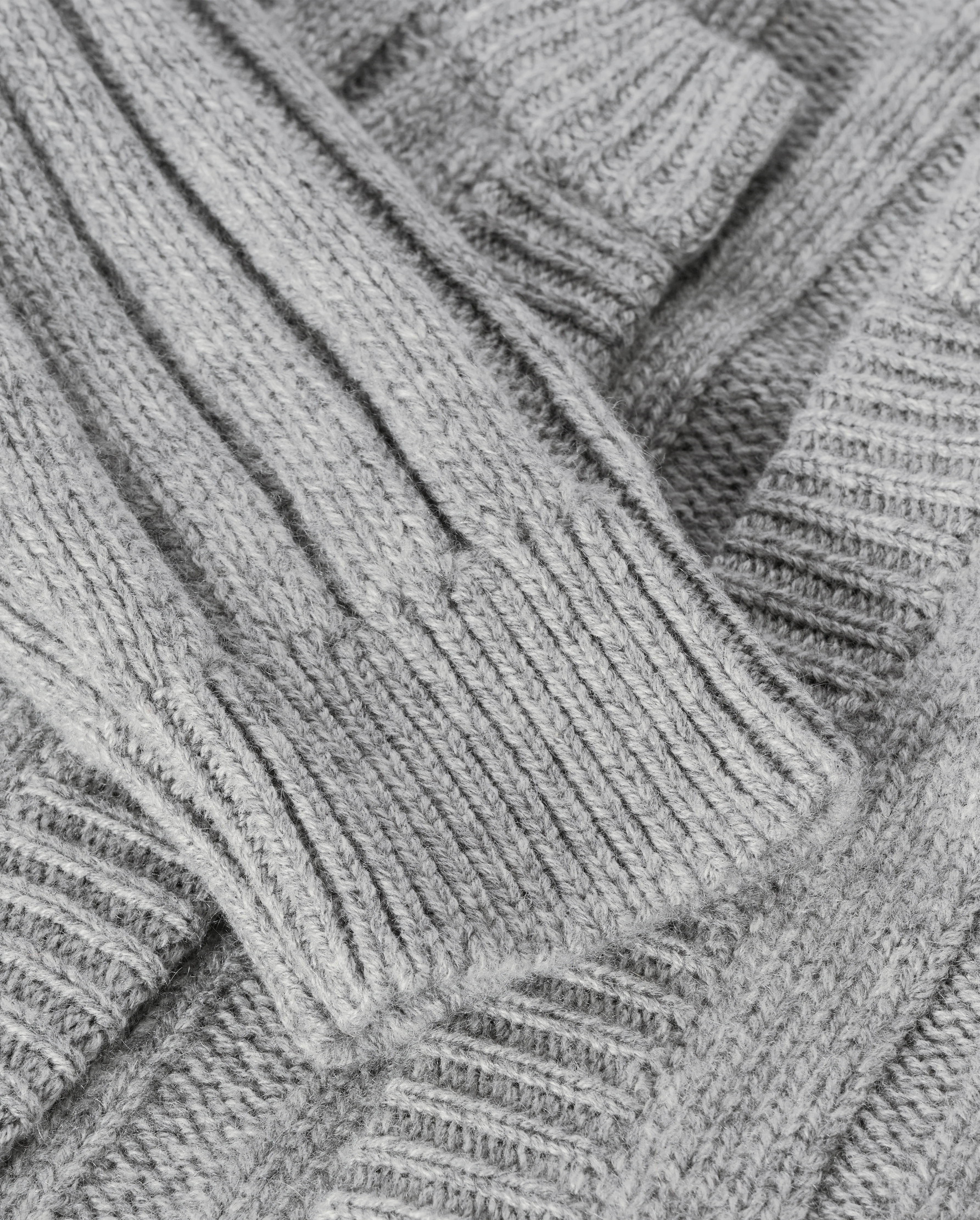 Lecht Grey Cashmere Crew Cardigan - Image 7