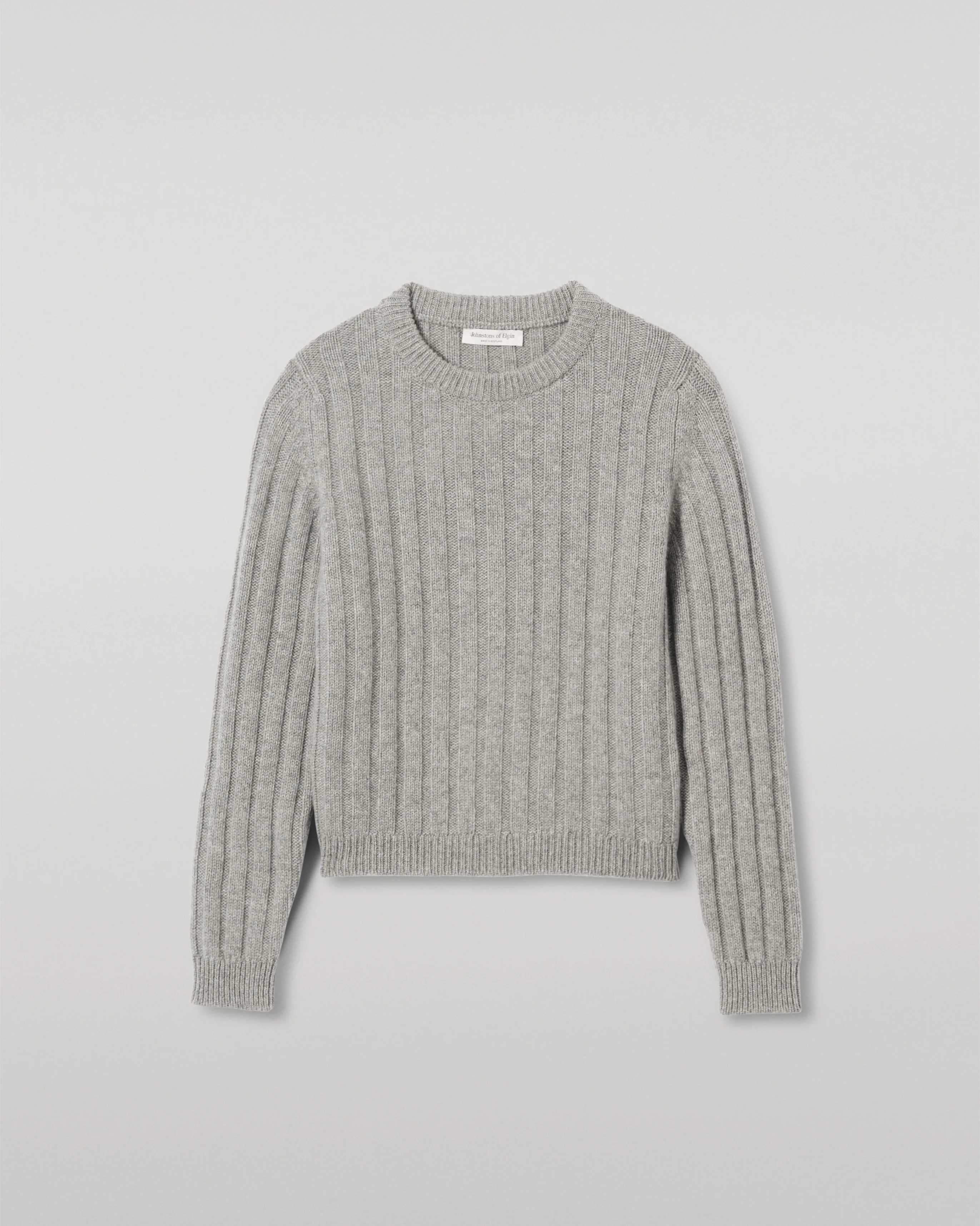 Lecht Grey Cashmere Crew Jumper - Image 2