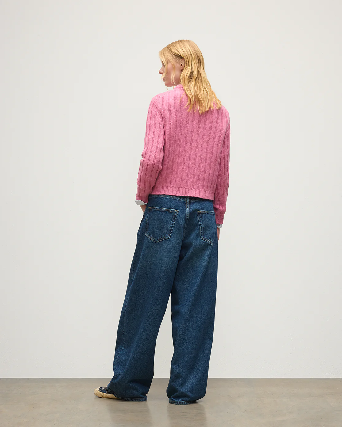 Lecht Pink Cashmere Crew Jumper - Image 4