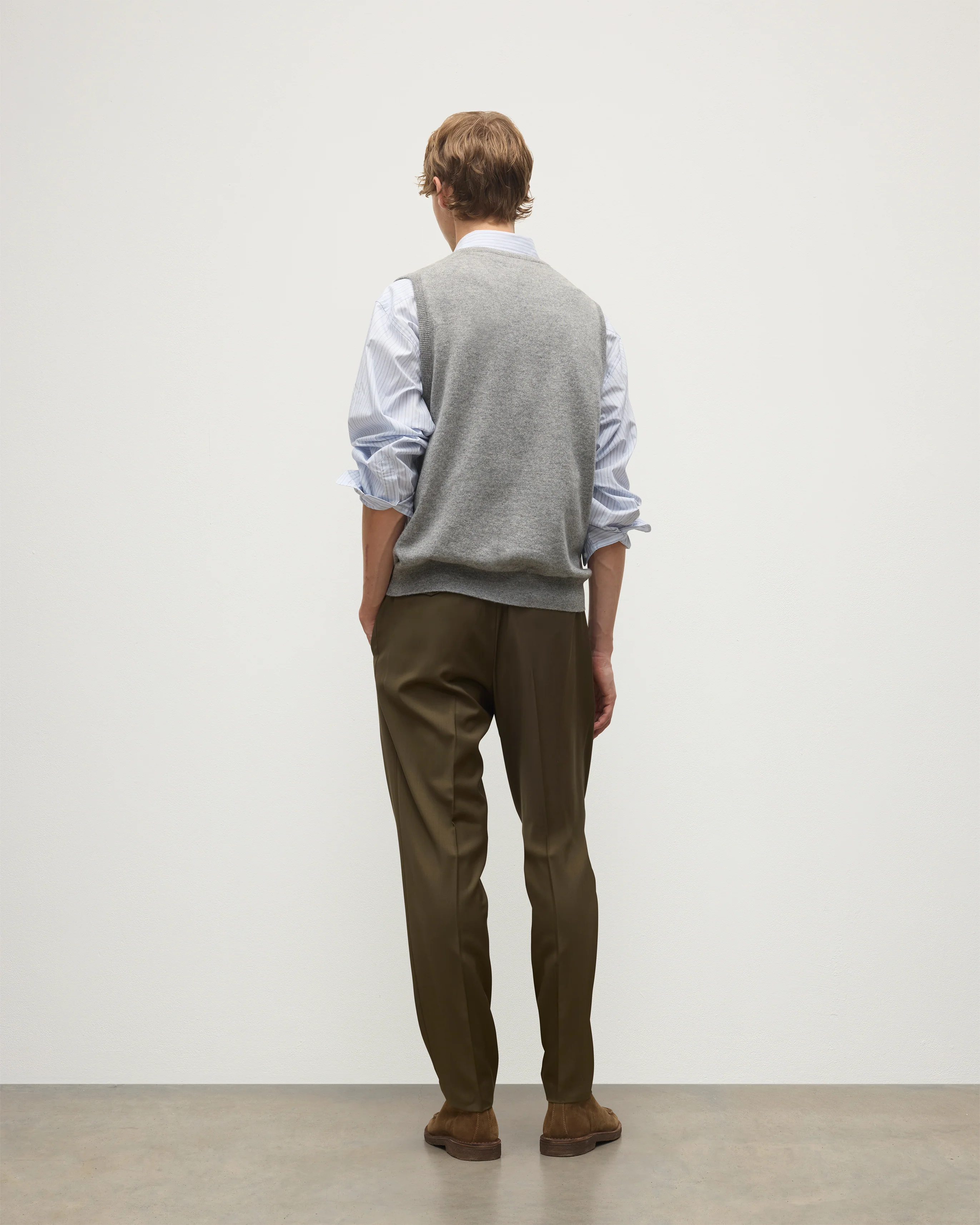 Lennox Grey Cashmere Sleeveless Tank - Image 4