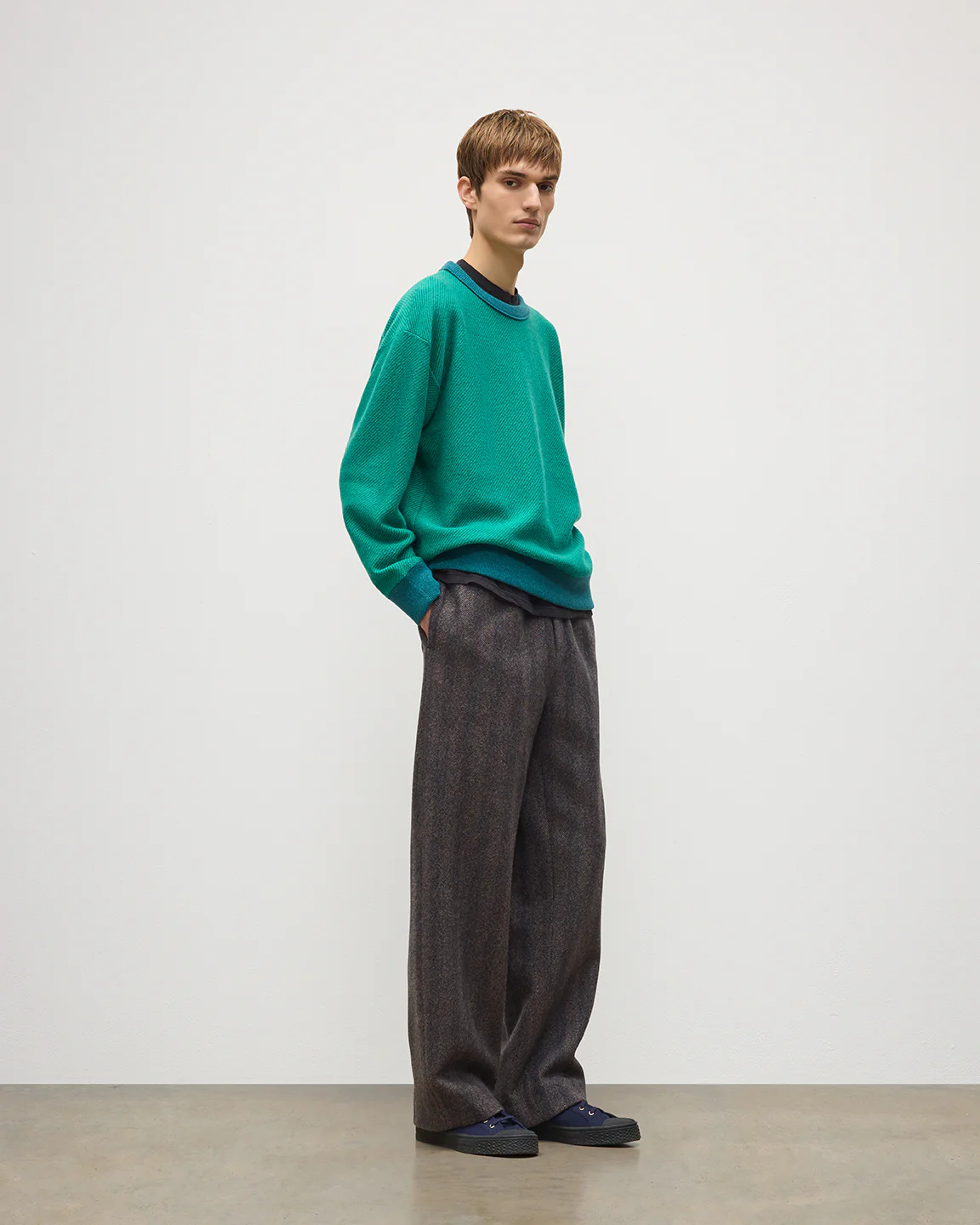 Liddell Green Cashmere Sweatshirt - Image 3