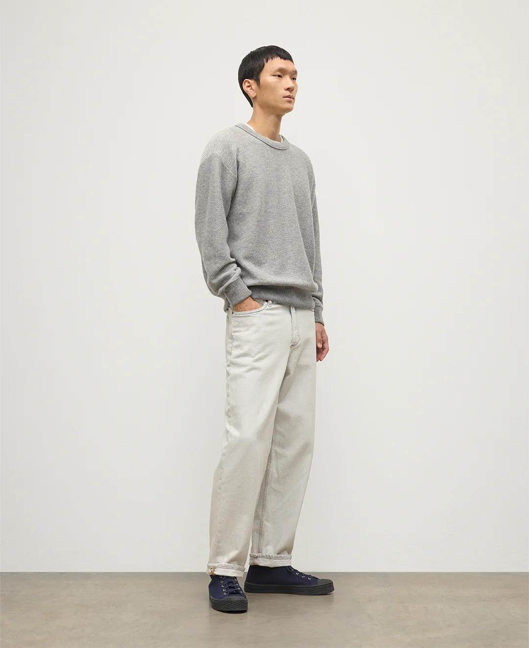Liddell Grey Cashmere Sweatshirt