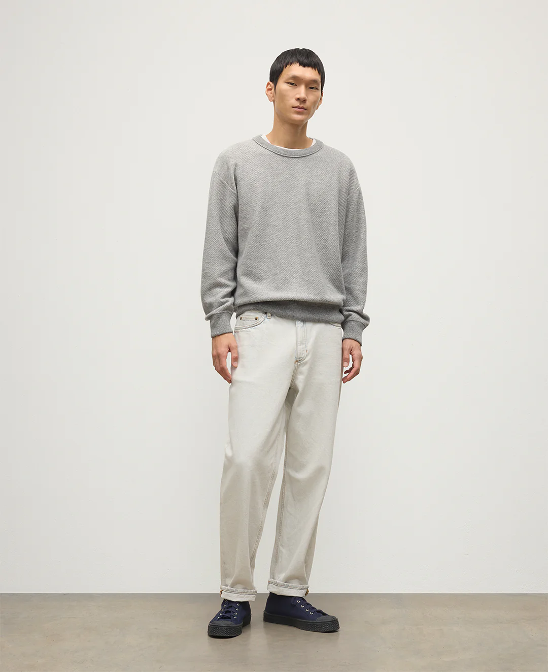 Liddell Grey Cashmere Sweatshirt - Image 3