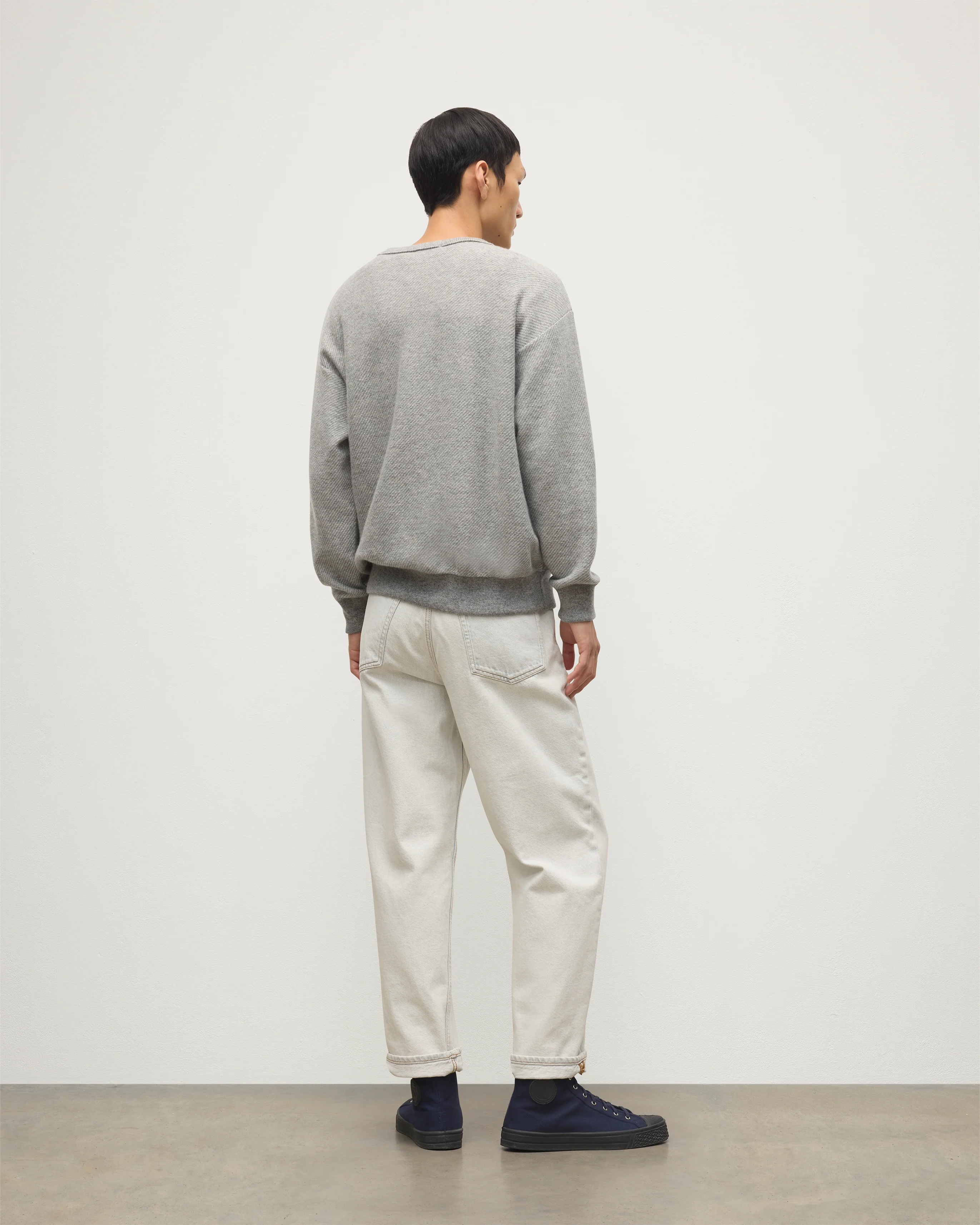 Liddell Grey Cashmere Sweatshirt - Image 4