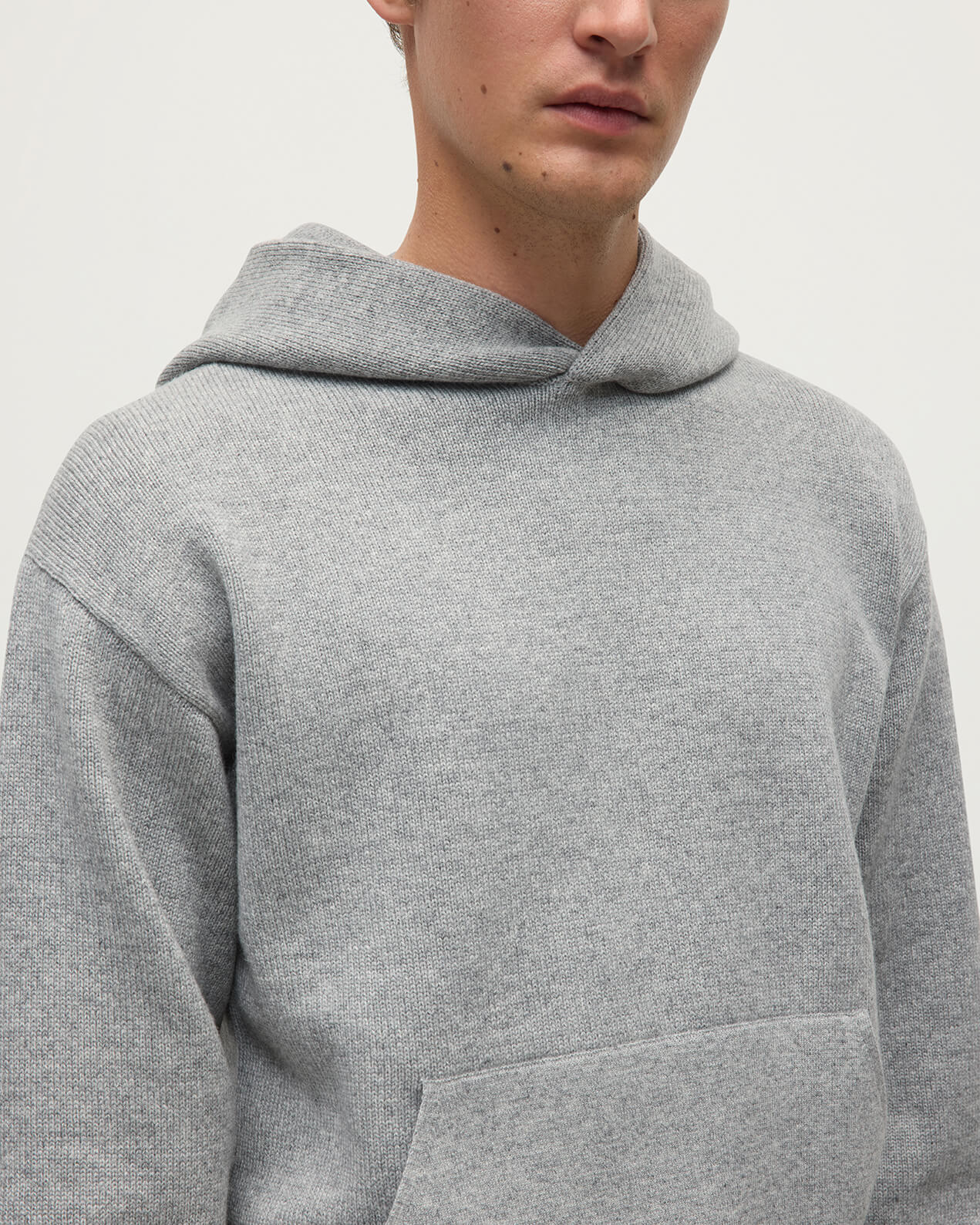 Light Grey Cashmere Hoodie - Image 5