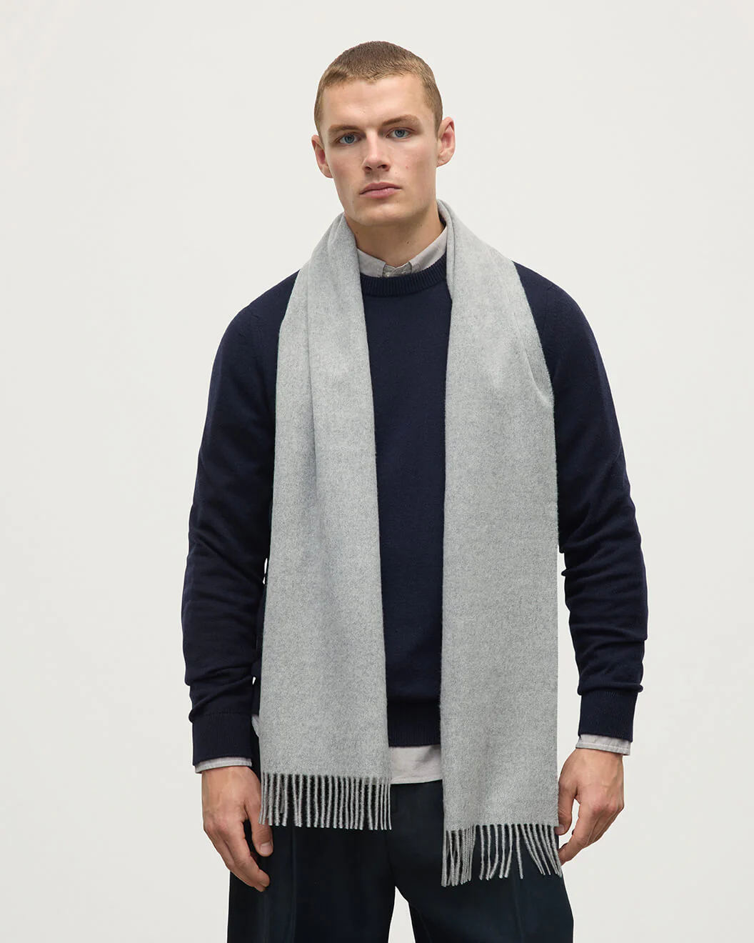 Light Grey Cashmere Scarf - Image 2