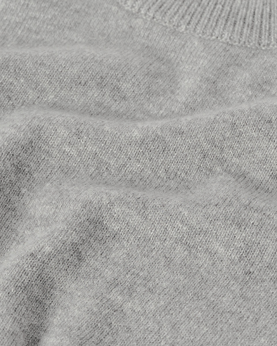 Rory Light Grey Classic Cashmere Crew Jumper - Image 6