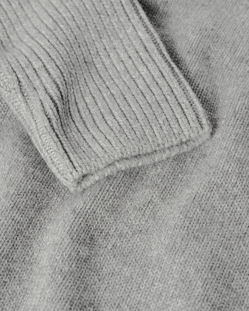 Ribbed Light Grey Cashmere Jumper - Image 6