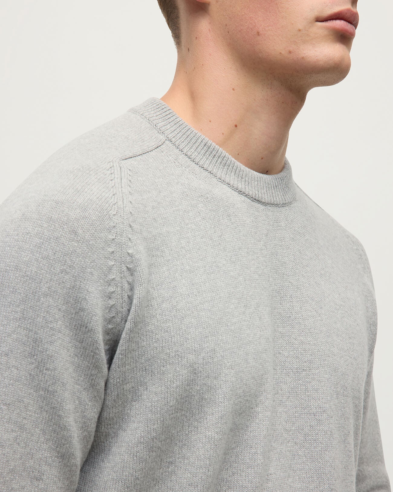 Superfine Merino Relaxed Light Grey Jumper - Image 5