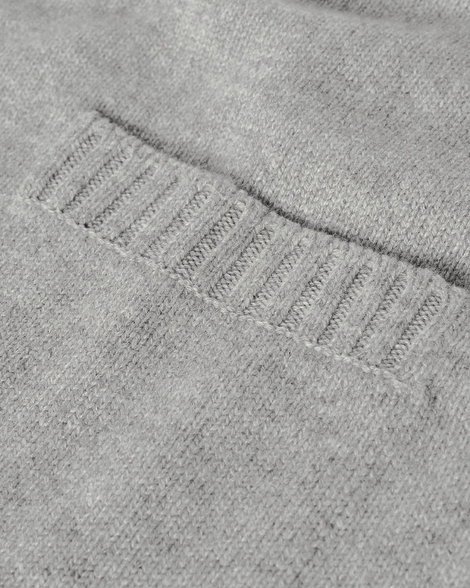 Relaxed Fit Light Grey Cashmere Cardigan - Image 6
