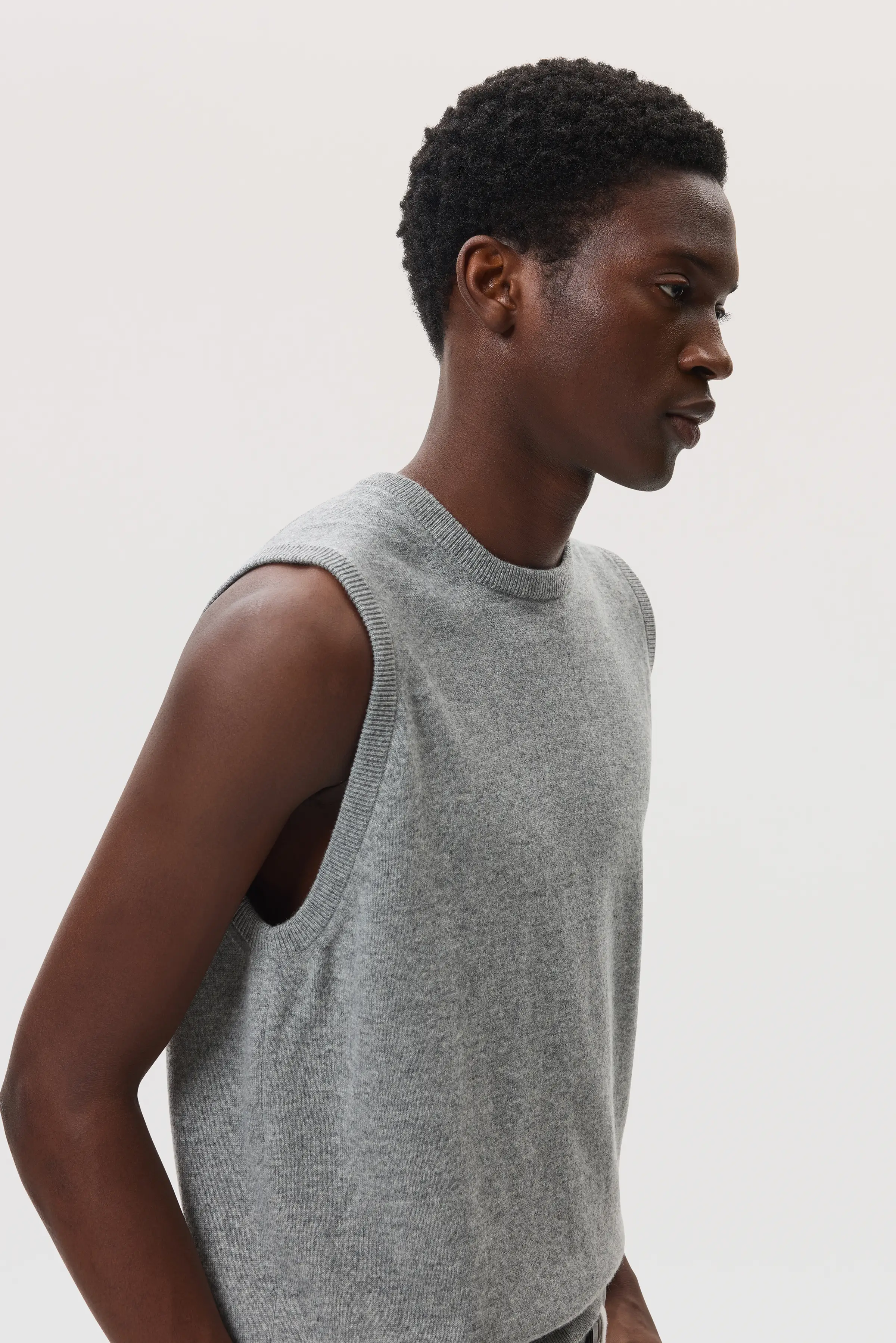 Light Grey Cashmere Tank - Image 6