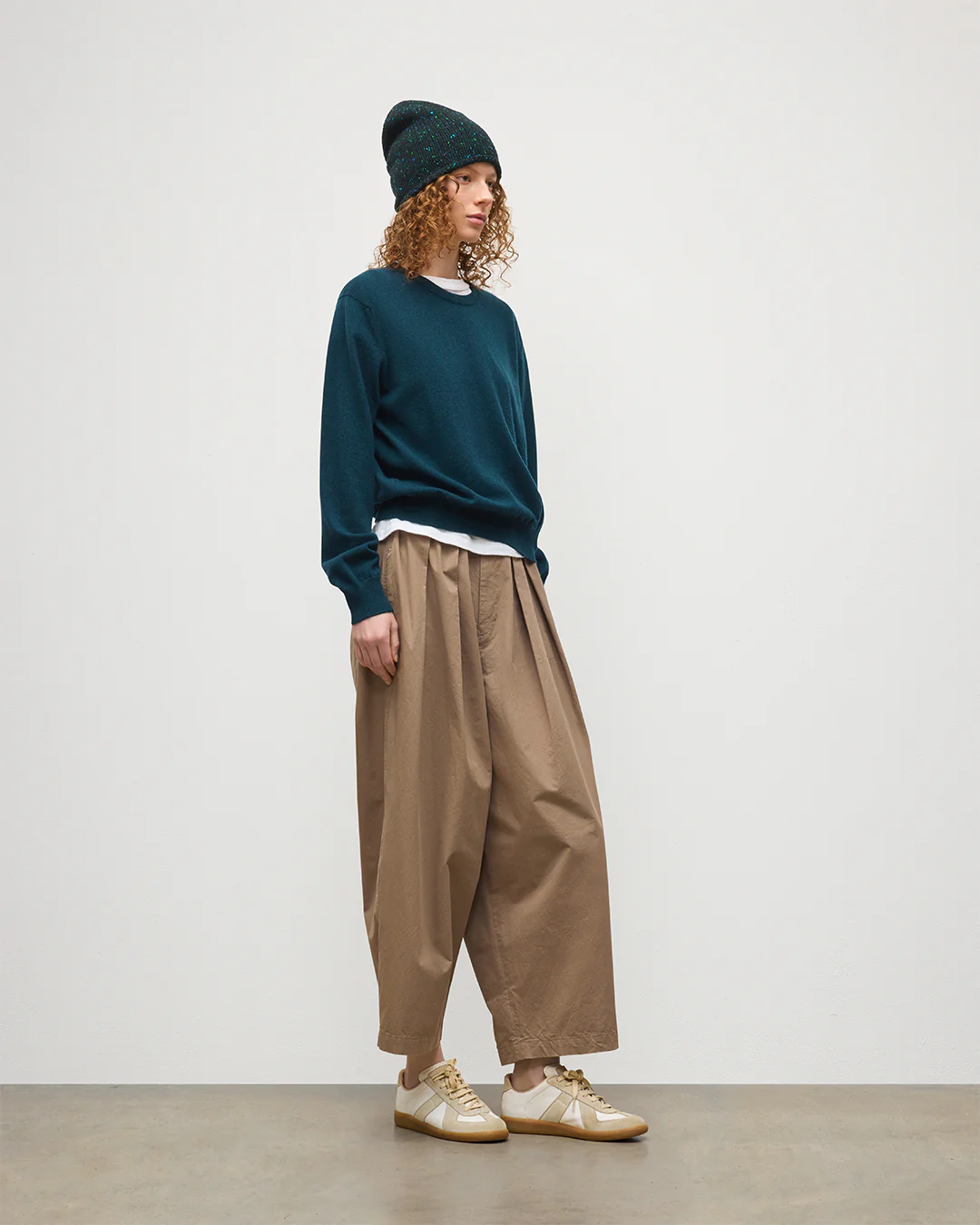 Lunan Bottle Green Classic Crew Jumper - Image 3