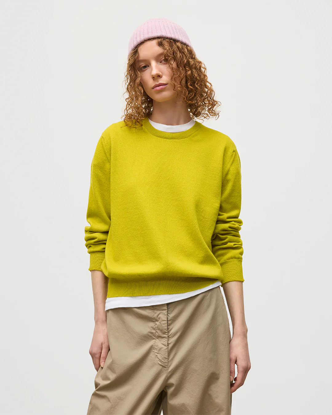 Lunan Yellow Classic Crew Jumper - Image 5