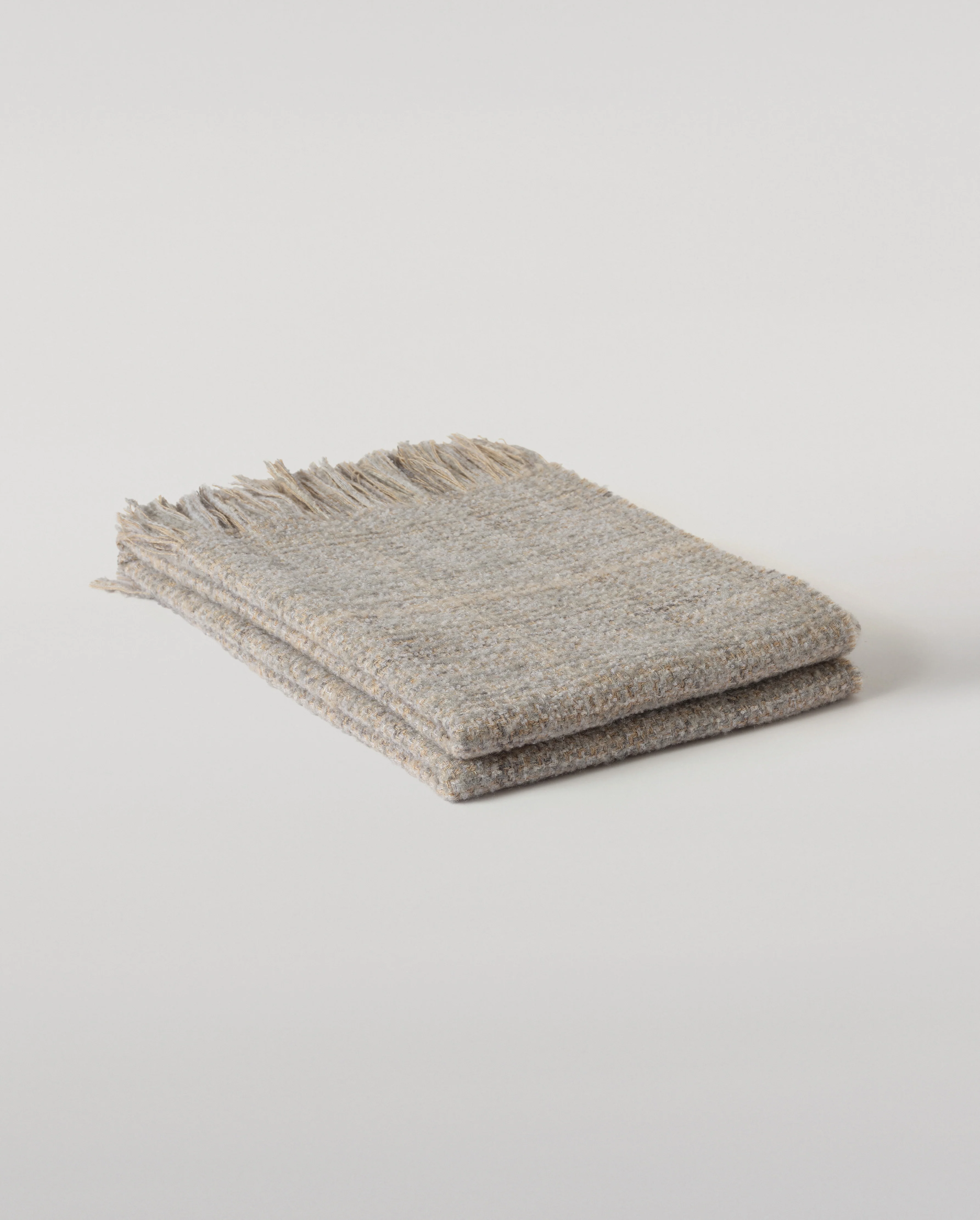 Luxury Texture Grey & Natural Throw - Image 2