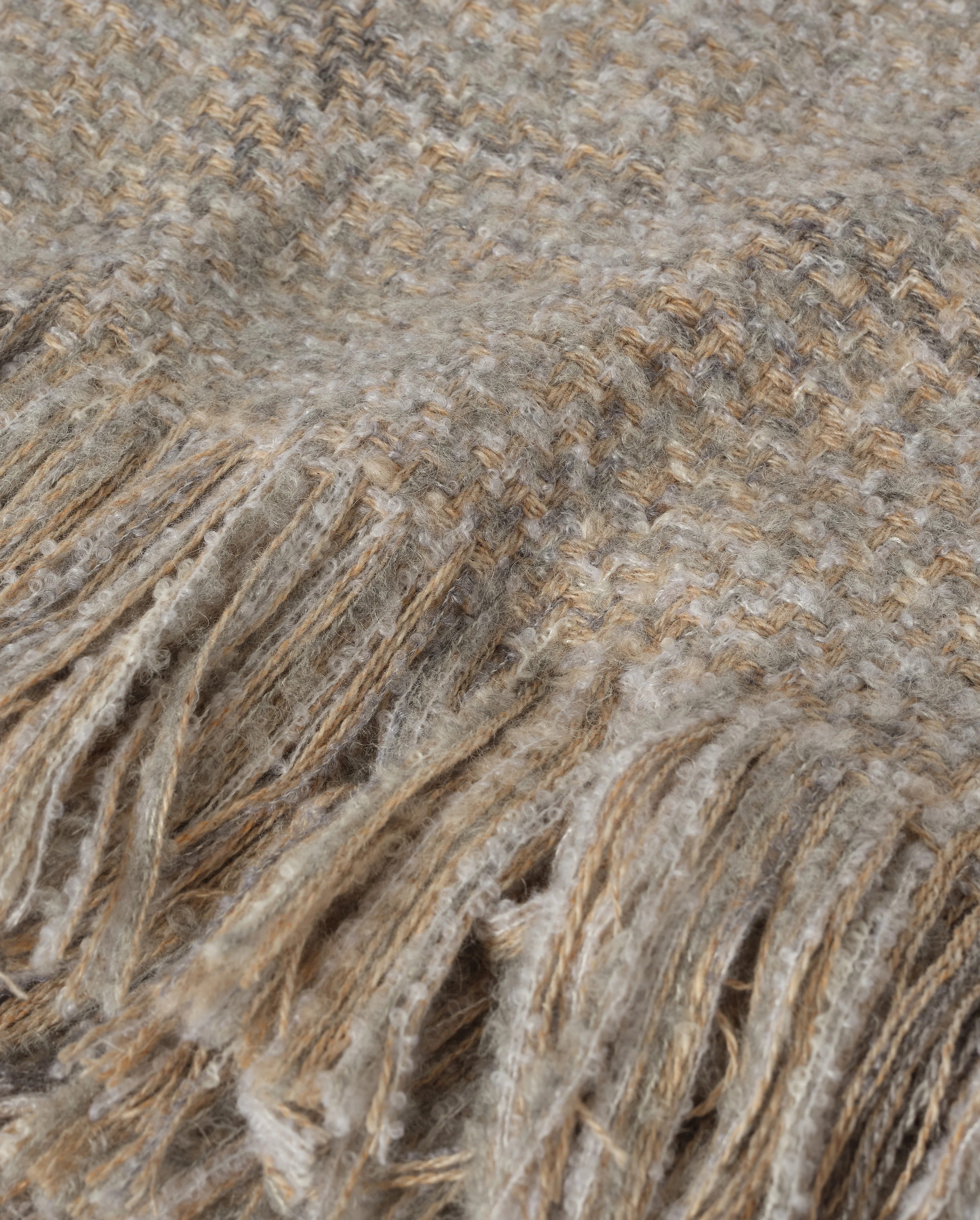 Luxury Texture Grey & Natural Throw - Image 3