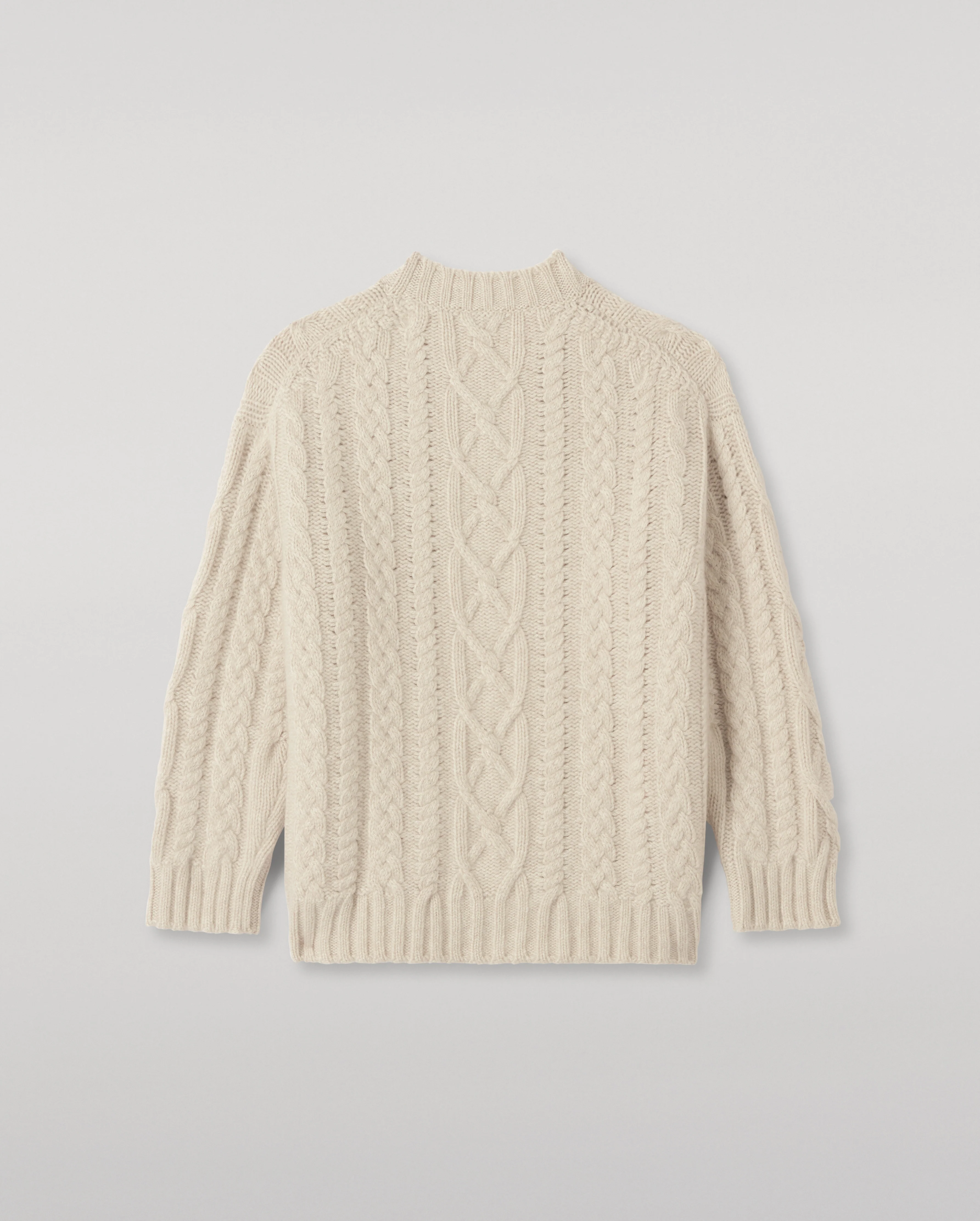 Mabel Natural Aran Cable Jumper - Image 3