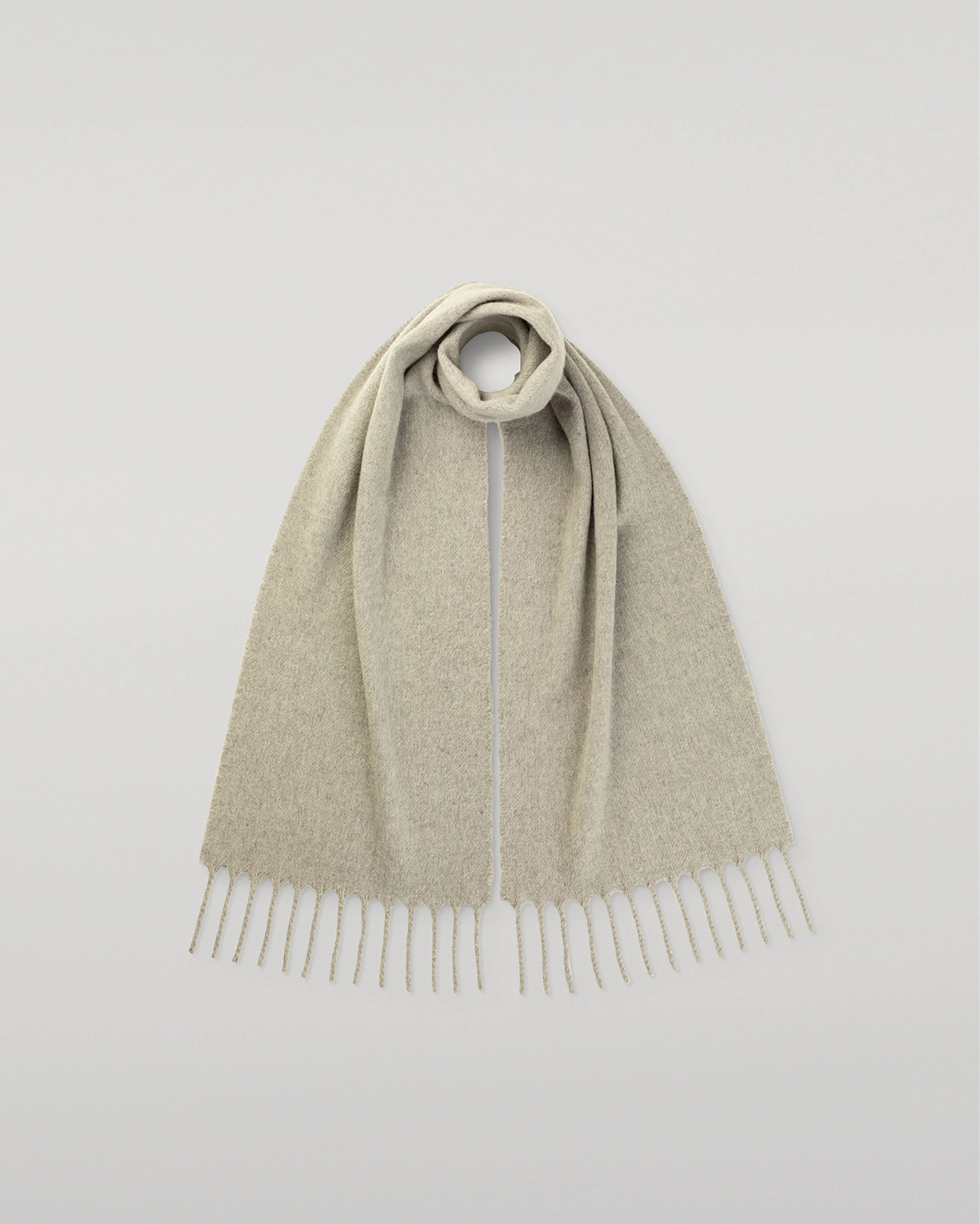 Mach Light Grey Wool Scarf