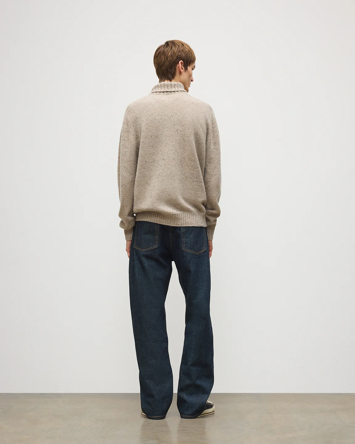 MacKintosh Roll Neck Natural Donegal Cashmere Jumper - Image 4