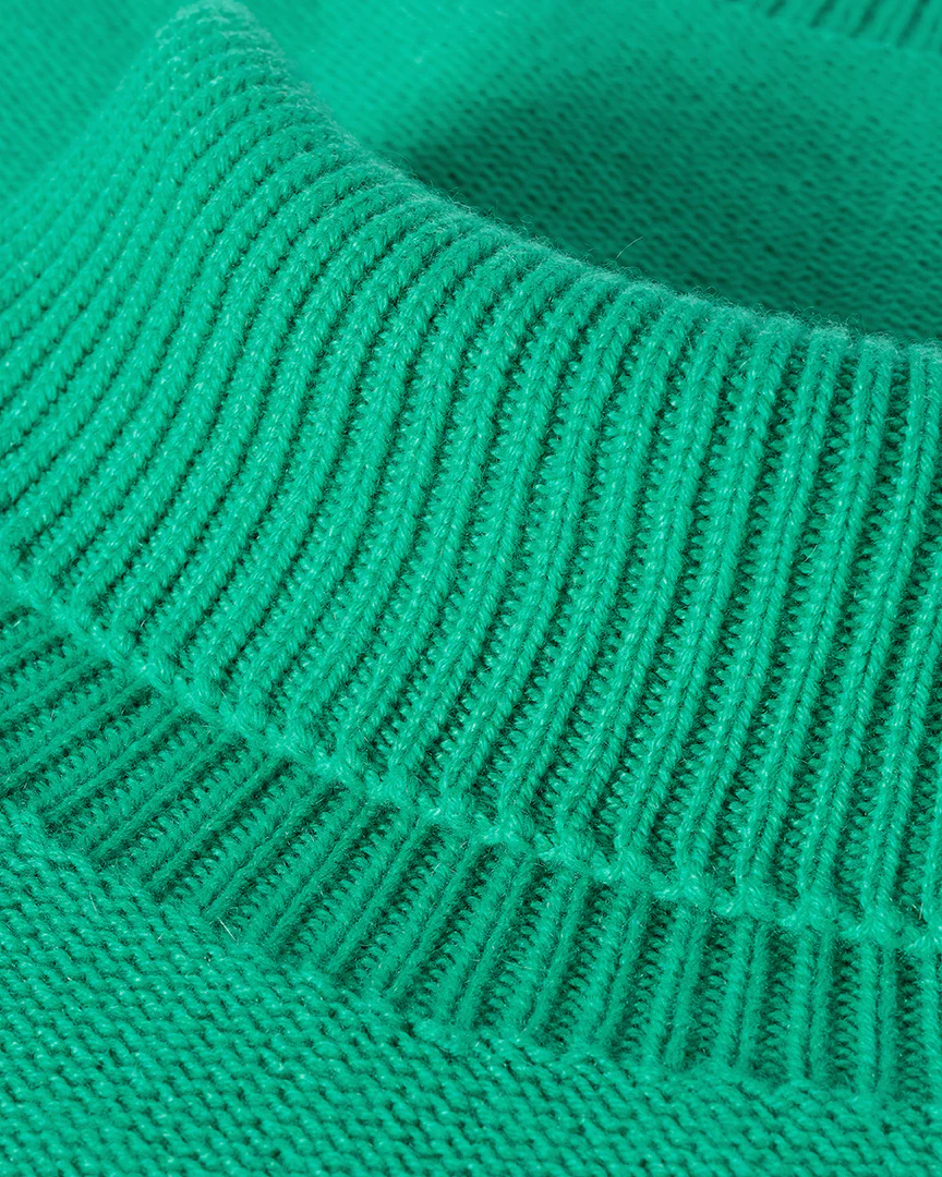 Maggie Reverse Stitch Roll Neck Green Cashmere Jumper - Image 7