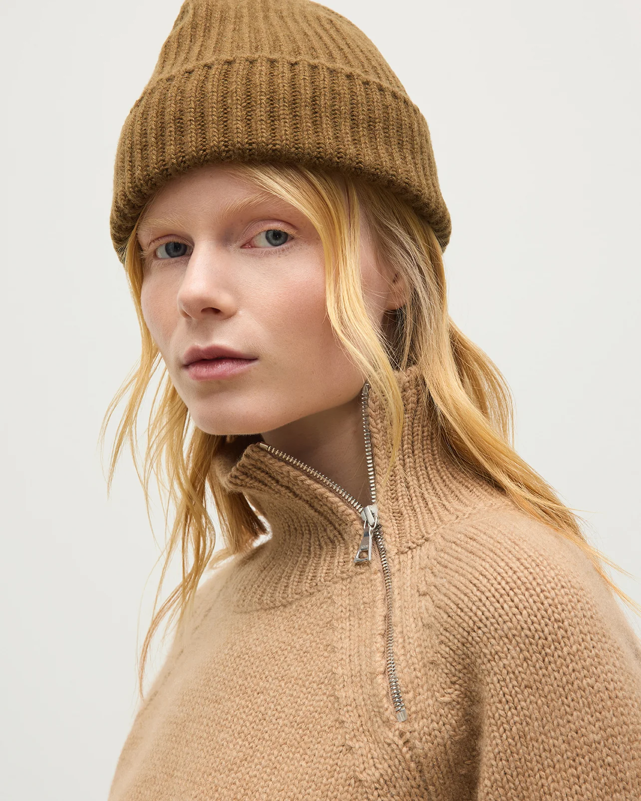Mellis Camel Marble Cashmere & Cotton Jumper - Image 6