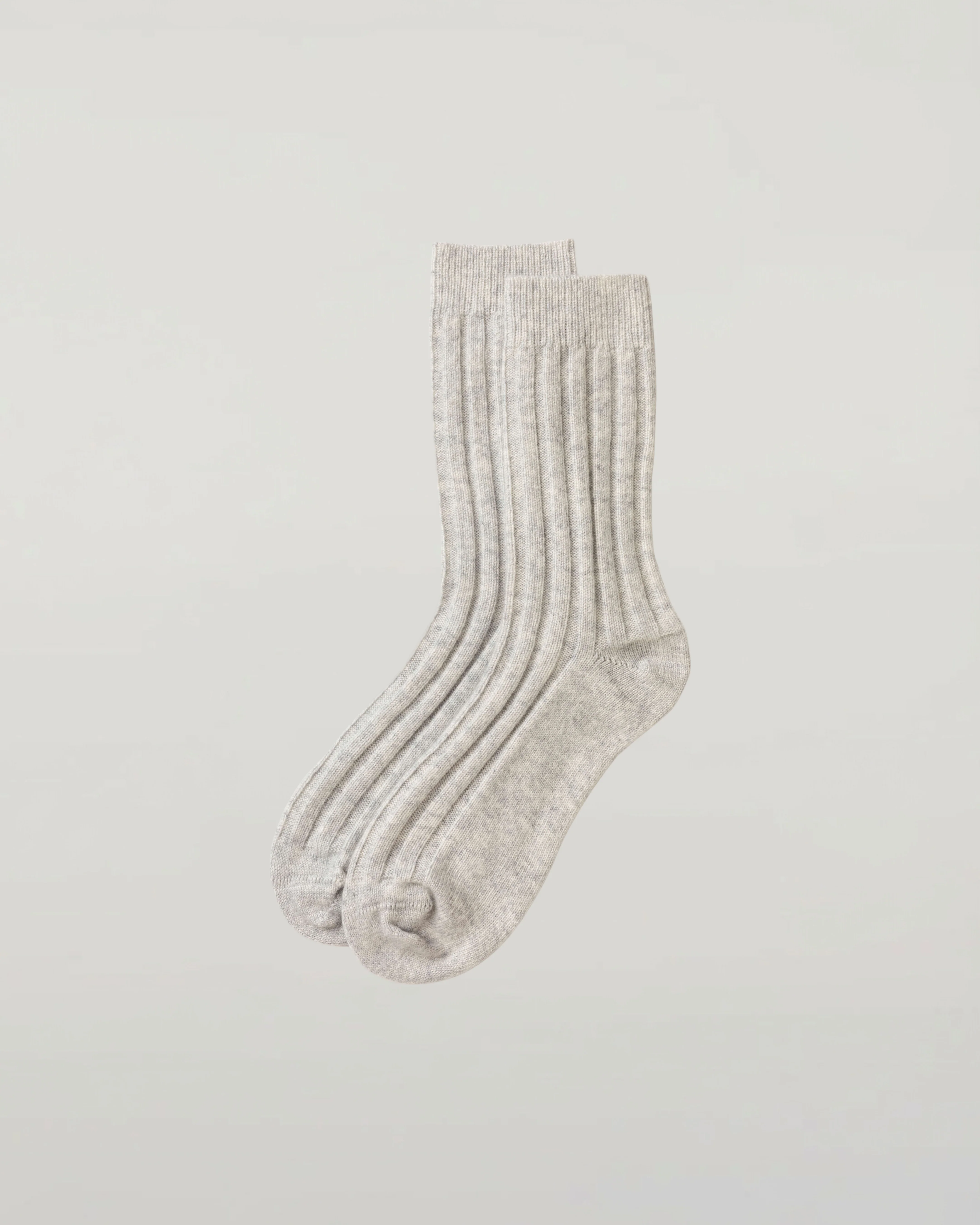 Men's Light Grey Cashmere Travel Socks