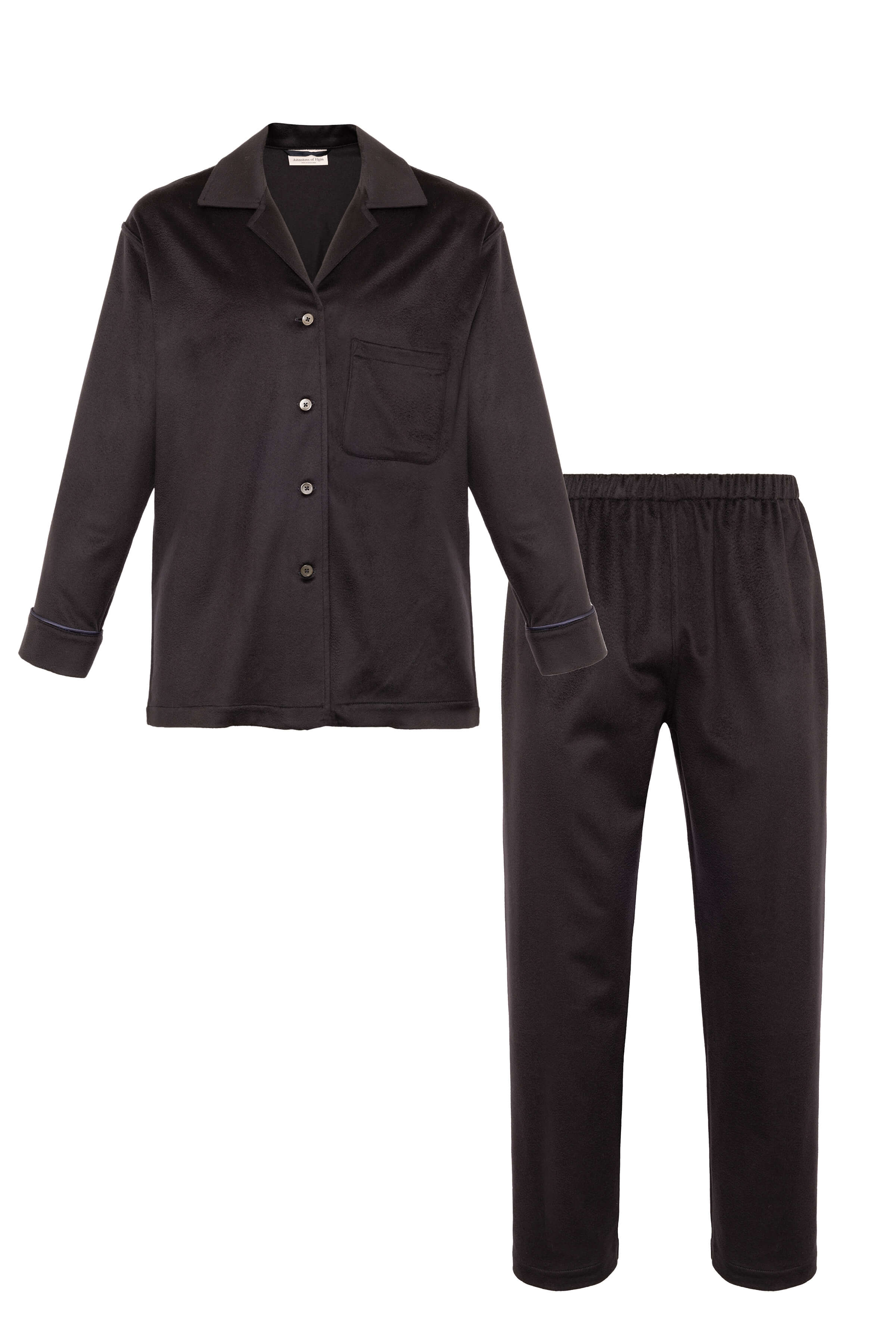 Navy Cashmere Pyjama Lounge Set - Image 5